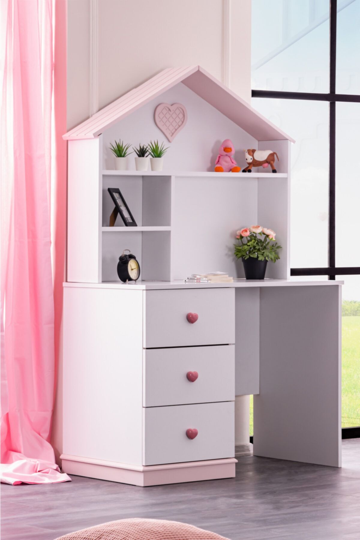 Setay Üniteli Bilgisayar Masası, Rosa Montessori Çalışma Masası - Sty