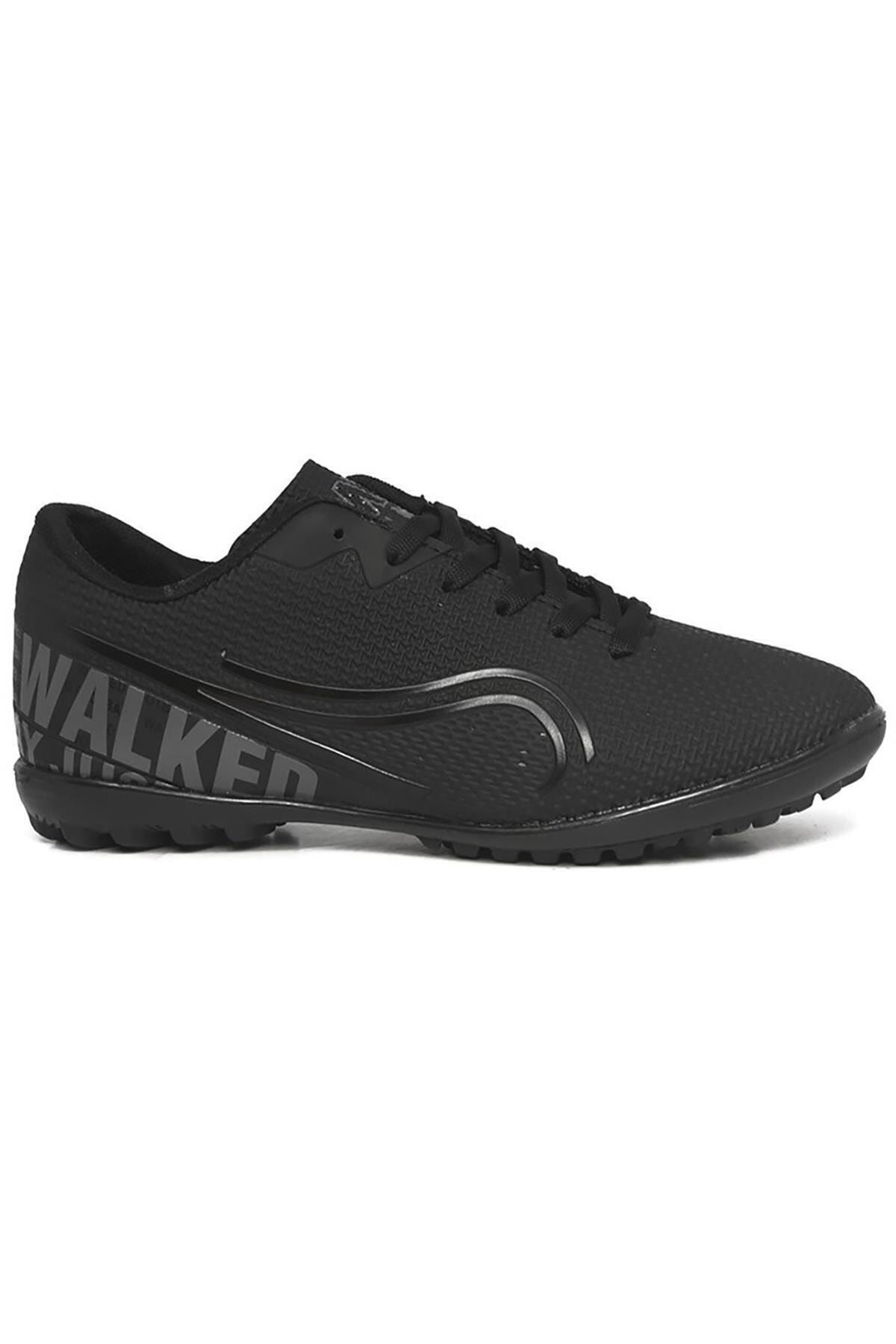 Walked Erkek Siyah Halı Saha Futbol Spor Ayakkabı 615