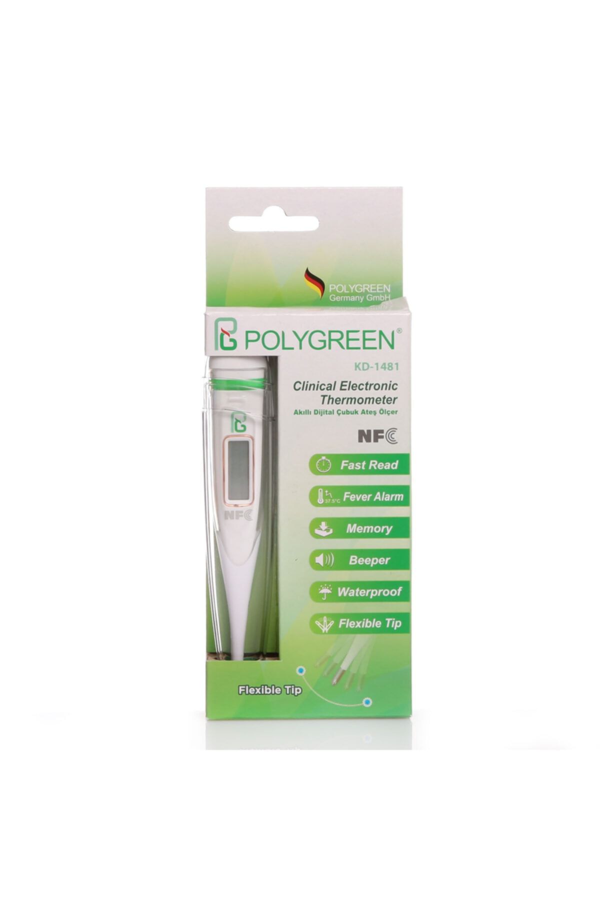 Polygreen Dijital Akıllı Ateş Ölçer Evrekala