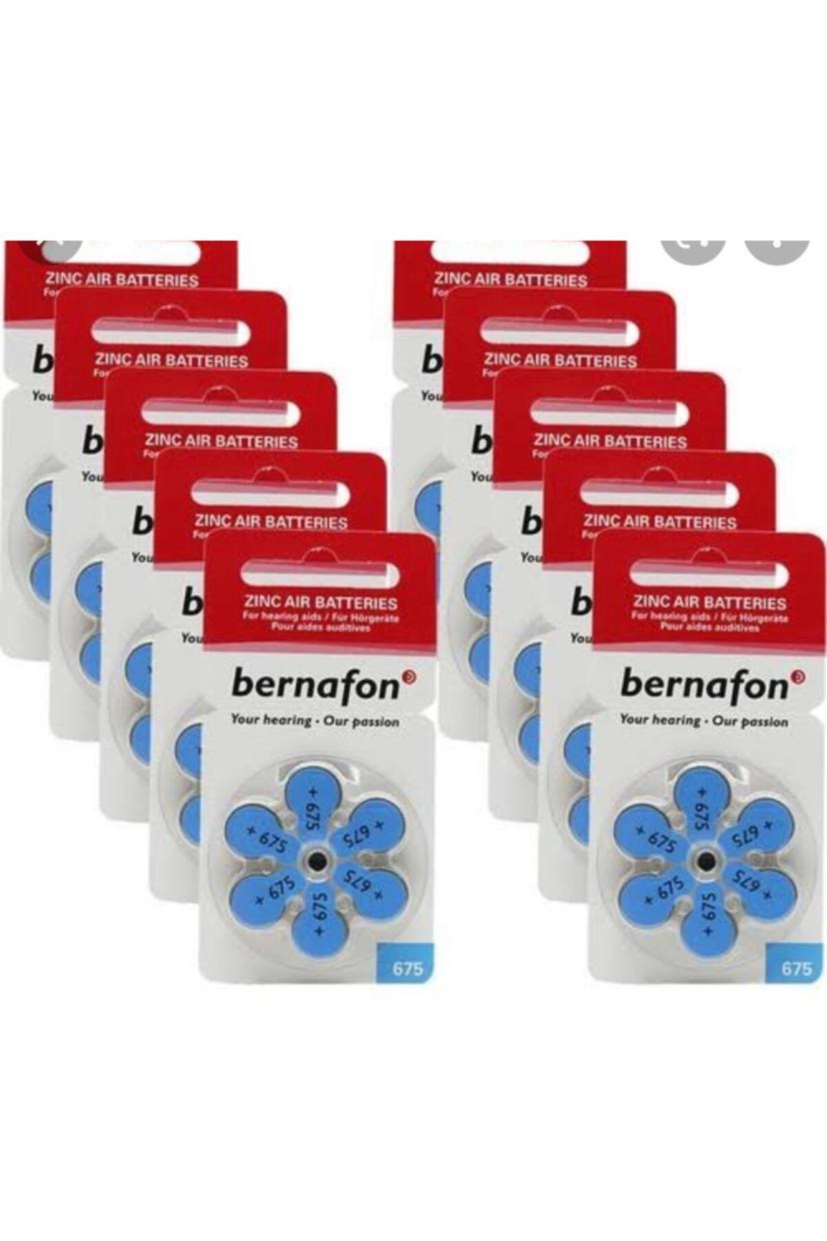 Bernafon Işitme Cihazı Kulaklık Pili *675* Numara (10x6=60 Adet)