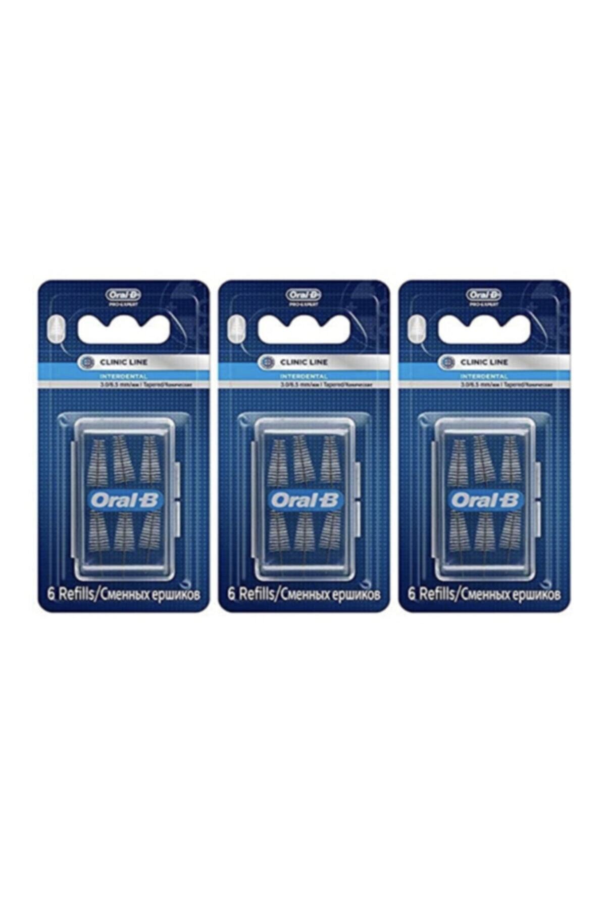 OralB Intrdental Arayüz Fırçası Yedek 6’lı 3.0/ 6.5 Mm X3
