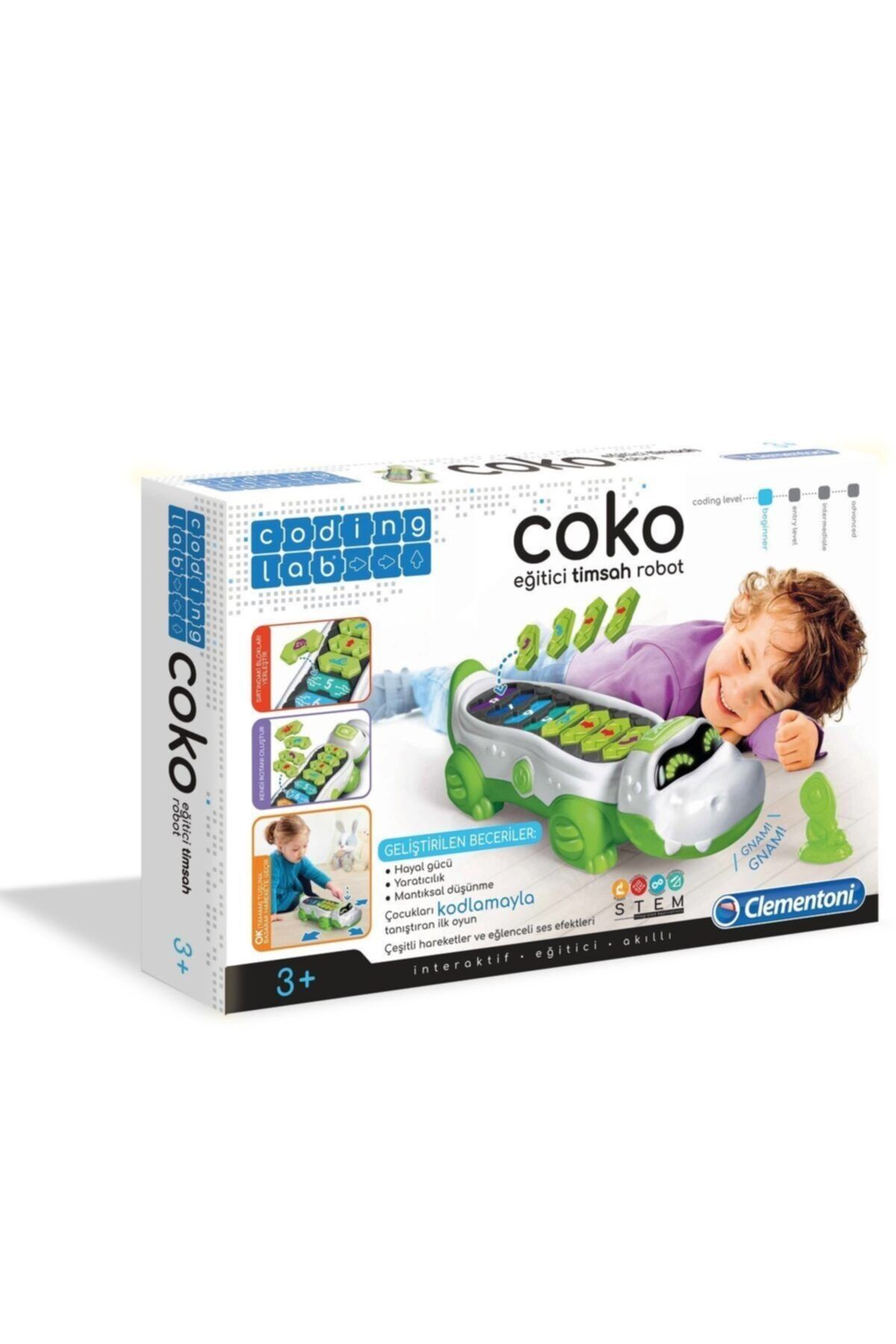 CLEMENTONI Coko - Eğitici Timsah Robot / Kodlama-coding Lab +3 Yaş 17378tr
