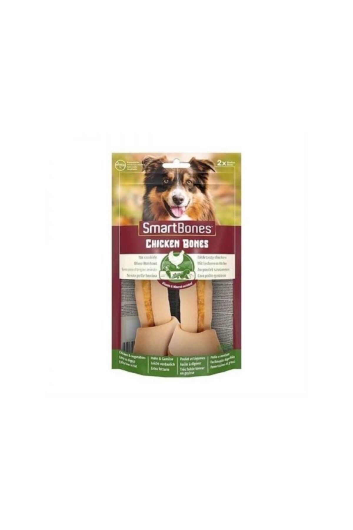 SmartBones Tavuklu Düğüm Kemik Medium Köpek Ödülü 2'li 13 Cm