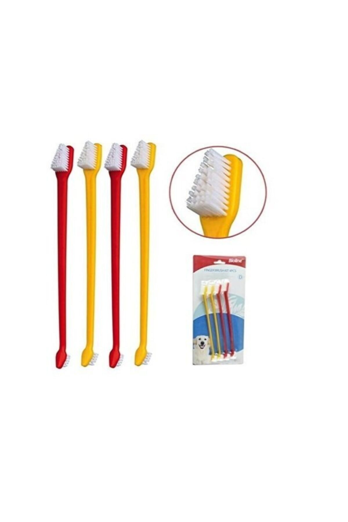 Bioline İki Uçlu Köpek Diş Fırçası 4'lü 681-2030
