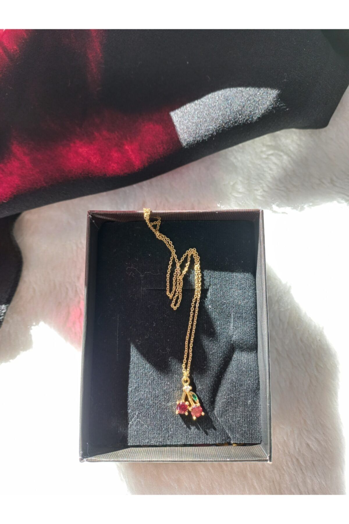 BURMEL Rose Gold Kirazlı Kolye