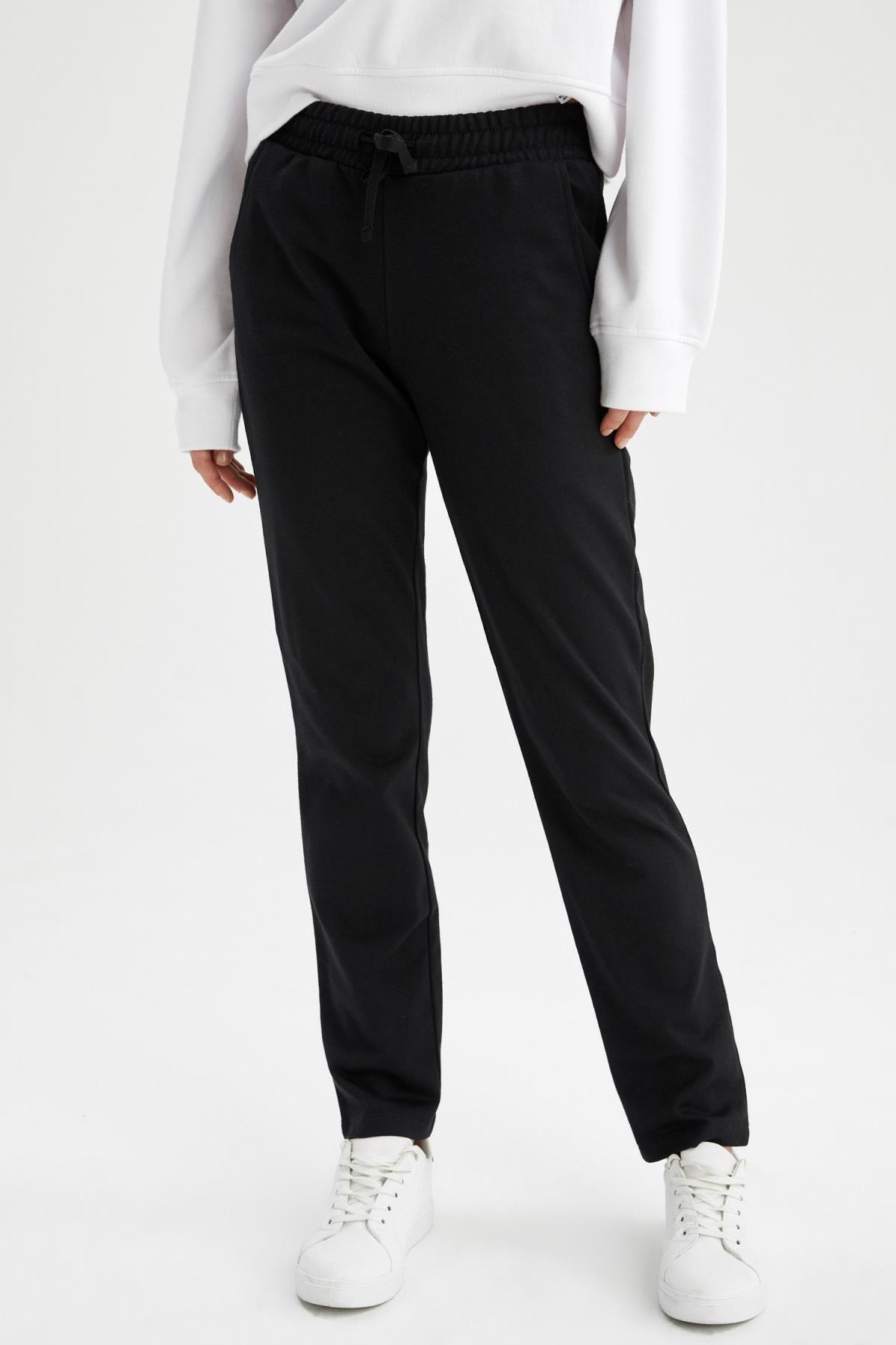 DeFacto Büyük Beden Regular Fit Cepli Beli Bağcıklı Eşofman Alt