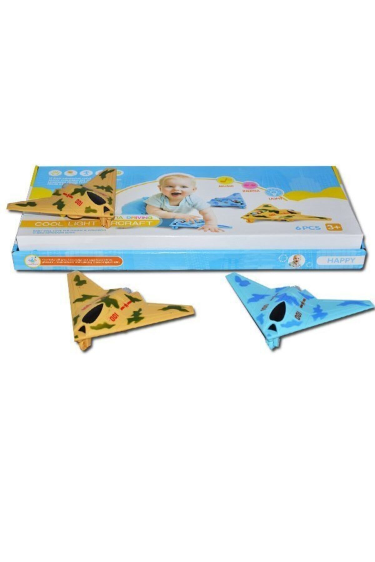 CanEm Oyuncak 6663 Işıklı Sesli Sürtmeli Uçak