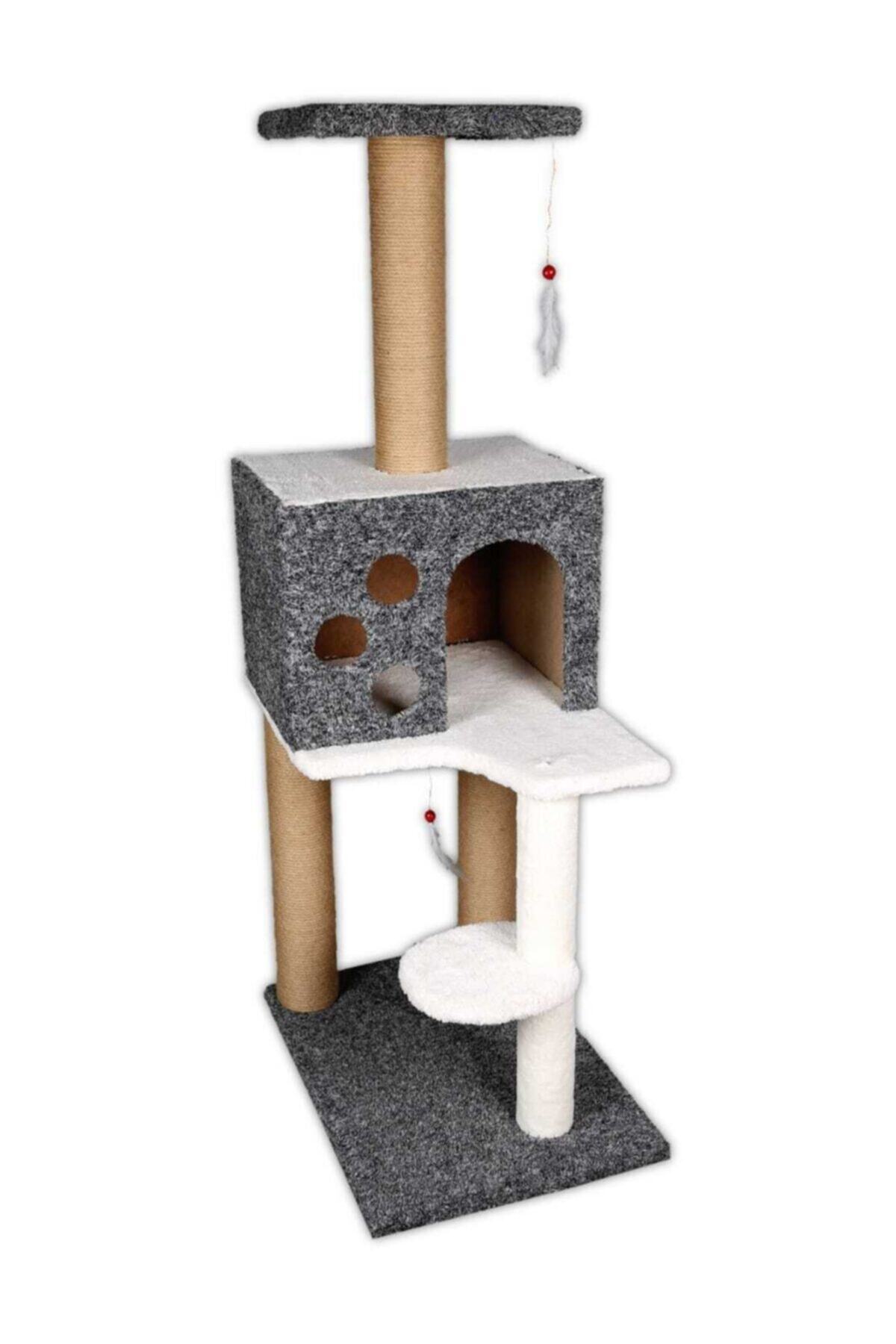 cathauses Kedi Tırmalama, Kedi Tırmalama Evi, Kedi Tırmalama Platformu, Peluş Kumaş, Kırçıllı