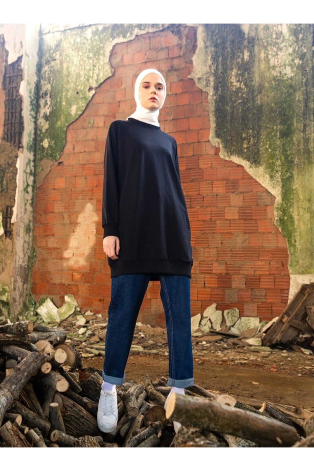 Refka Basic Sweatshirt - Siyah - Basic