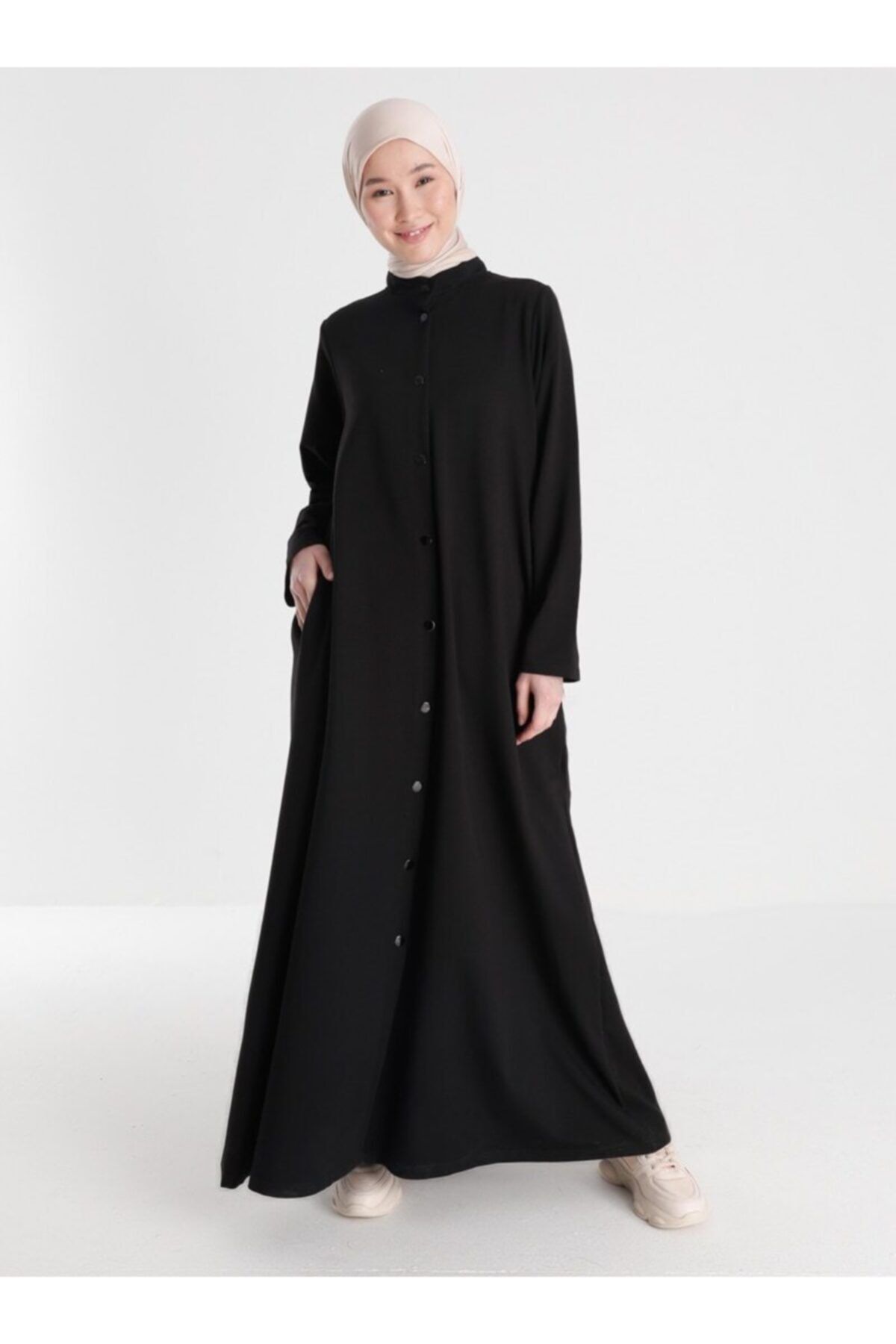 Refka Kadın Siyah Çıtçıtlı Hakim Yaka Kap Siyah Refka Casual 1841343