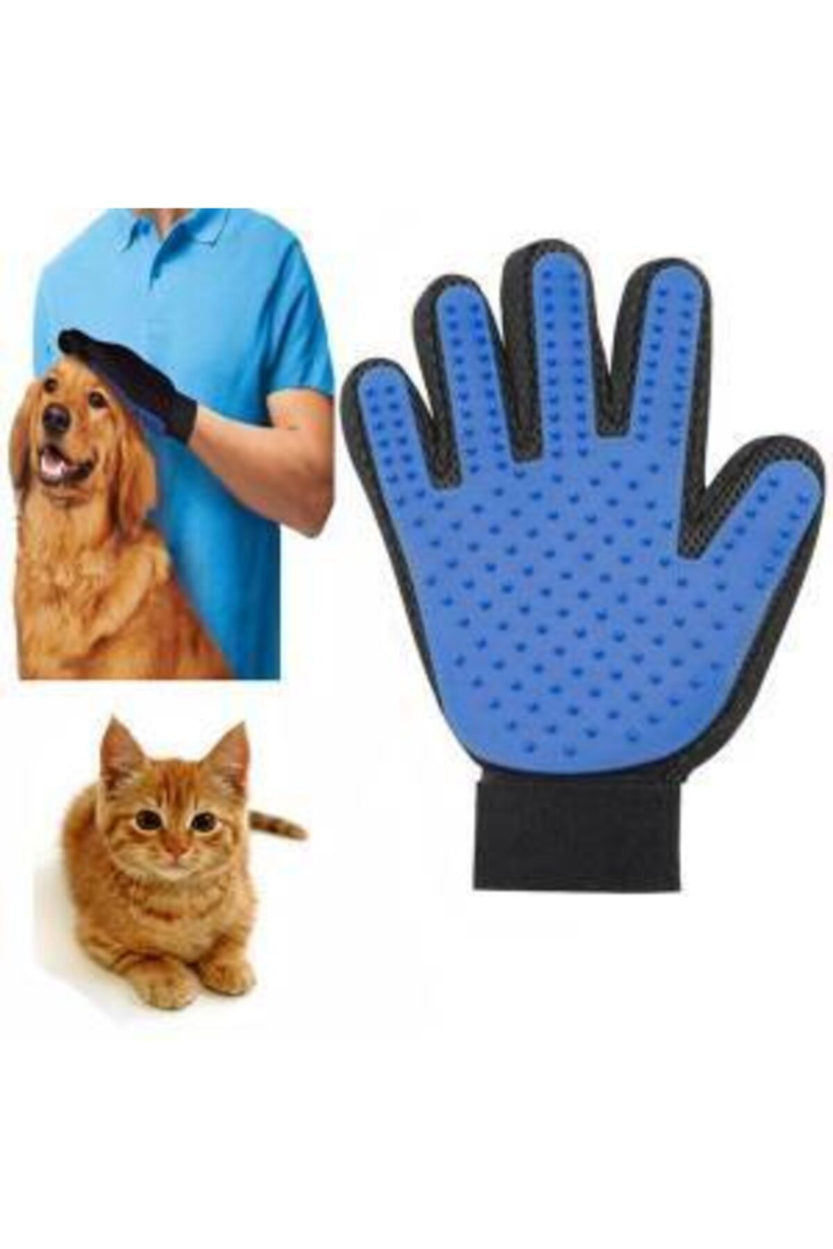 MASKAY Tüy Toplama Eldiveni Pedi Paws 1 Adet Bit Pire Tarağı Hediye