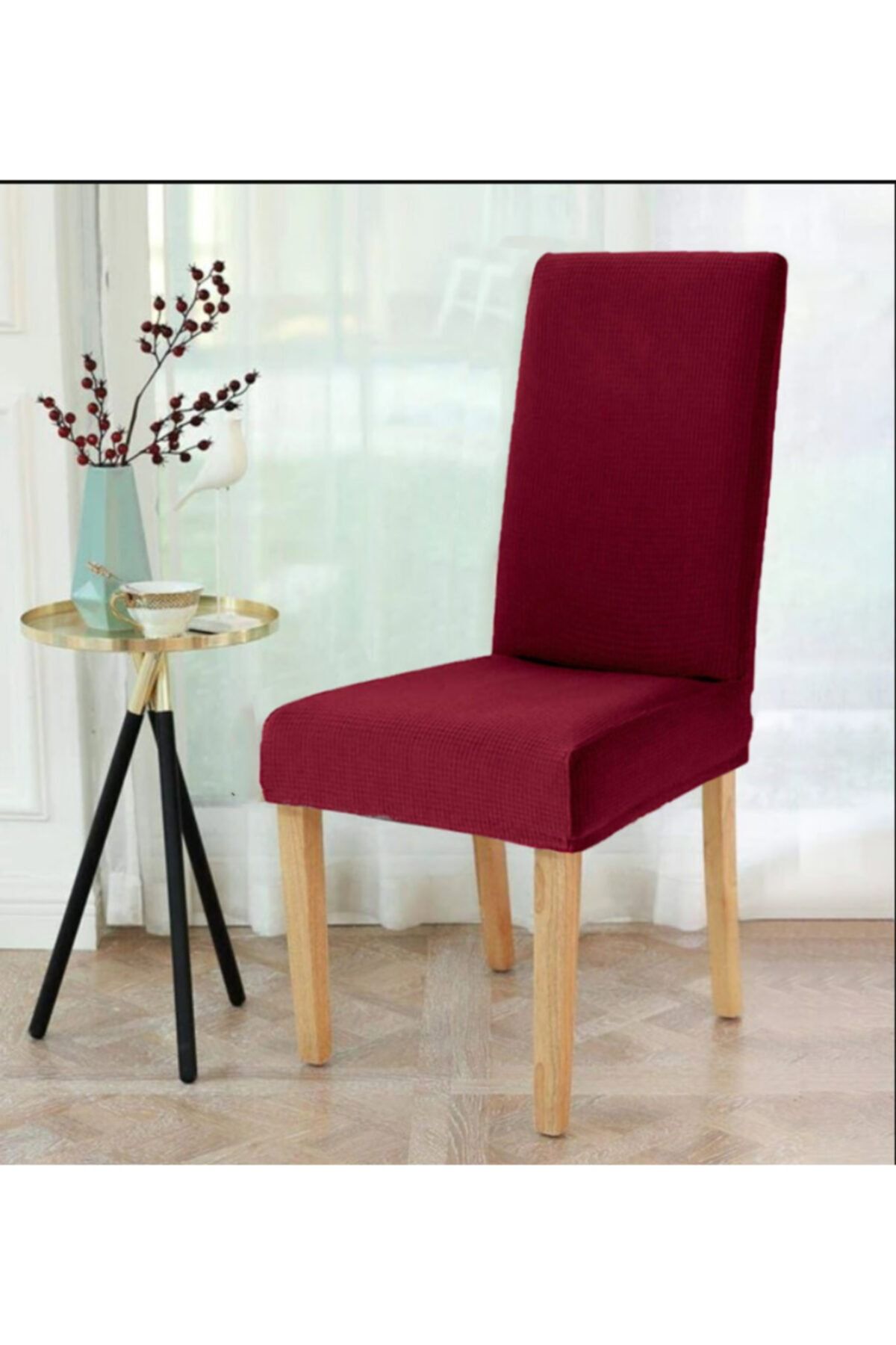 elgeyar Likrali Sandalye Örtüsü, Sandalye Kılıfı, Lastikli ,standart (1 Paket 6 Adet)