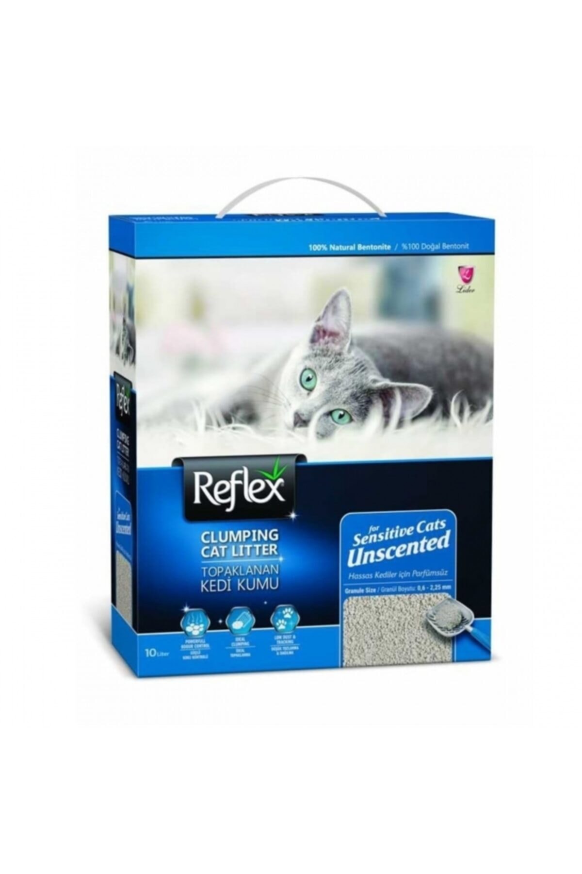 Reflex Sensitive Parfümsüz Bentonit Topaklanan Kedi Kumu 10 lt