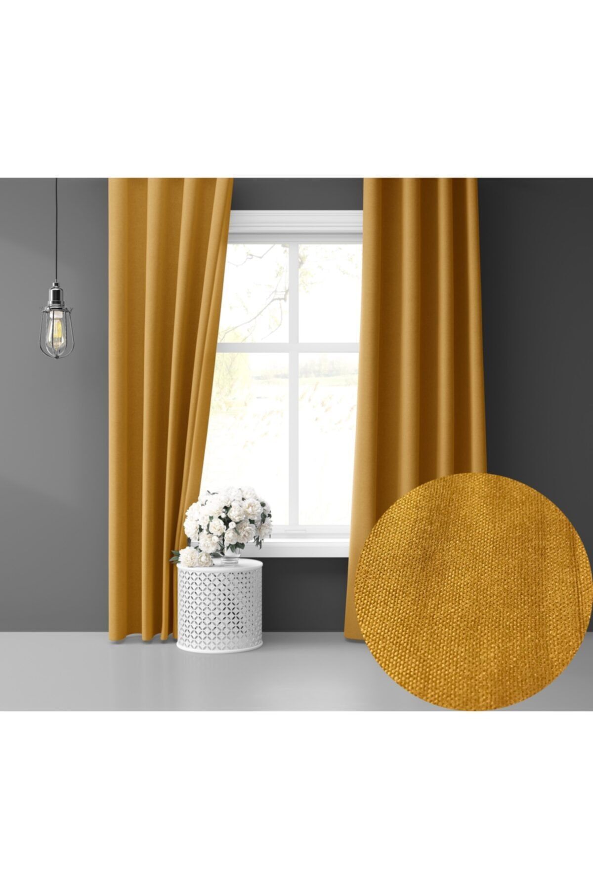 Perle Home Daily Series Safran Rengi Ada Fon Perde