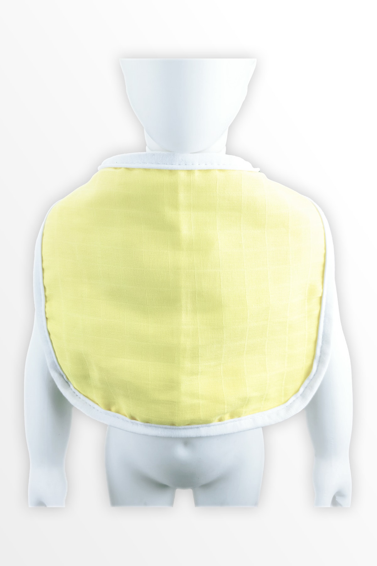 Ponçikya Organik Pamuk Müslin Düz Mama Önlüğü - Düz Sarı