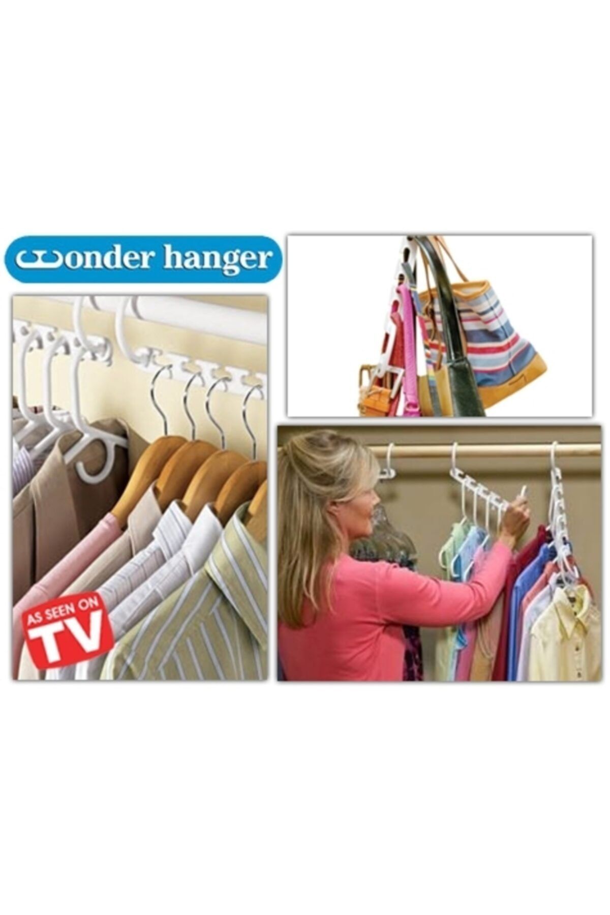 pro ithalat Wonder Hanger! 8 Adet Dolap Askılığı