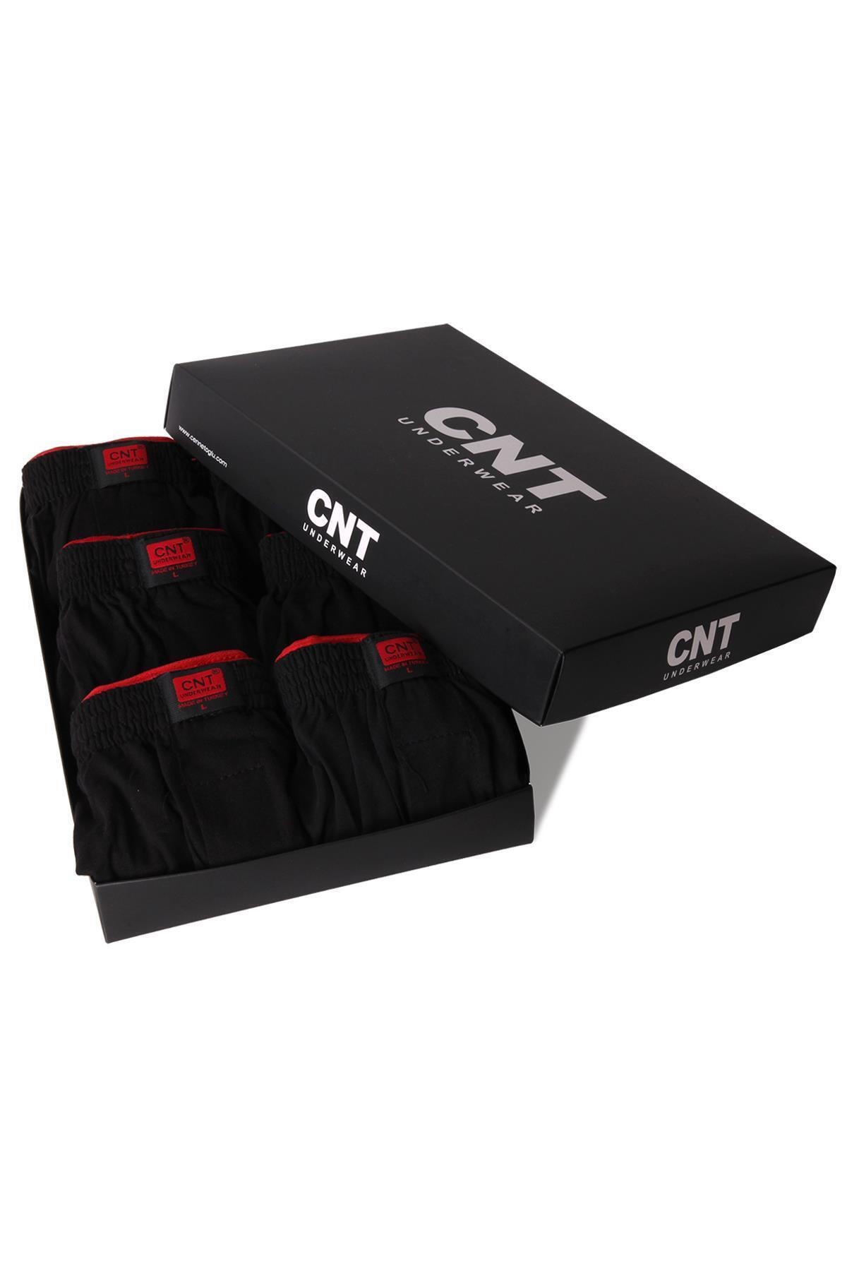 CNT Erkek 6'lı Premium Paket Penye Düğmeli Boxer Yeni Yıl, Yılbaşı, Hediyelik
