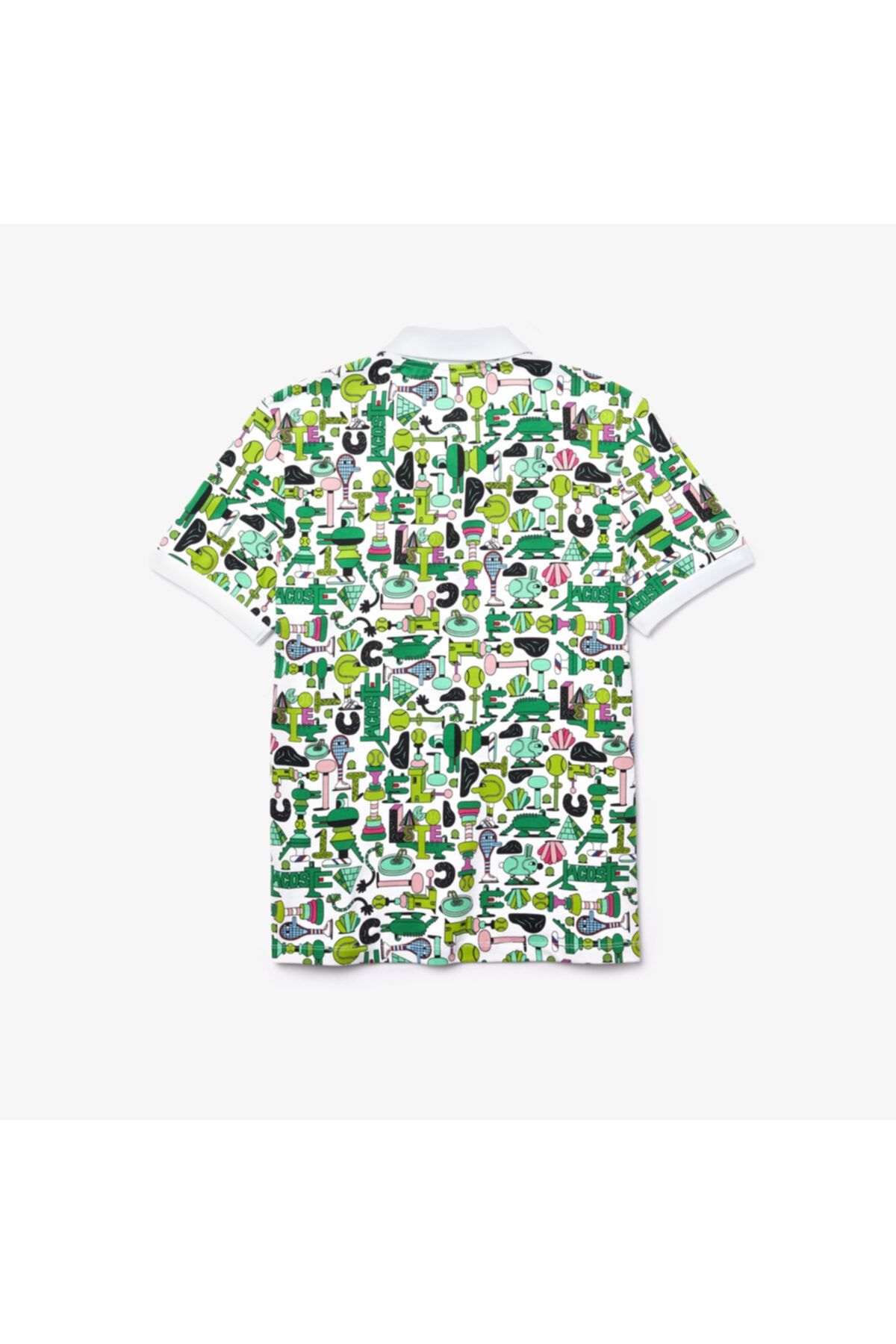 Lacoste X Jeremyville Unisex Desenli Renkli Polo