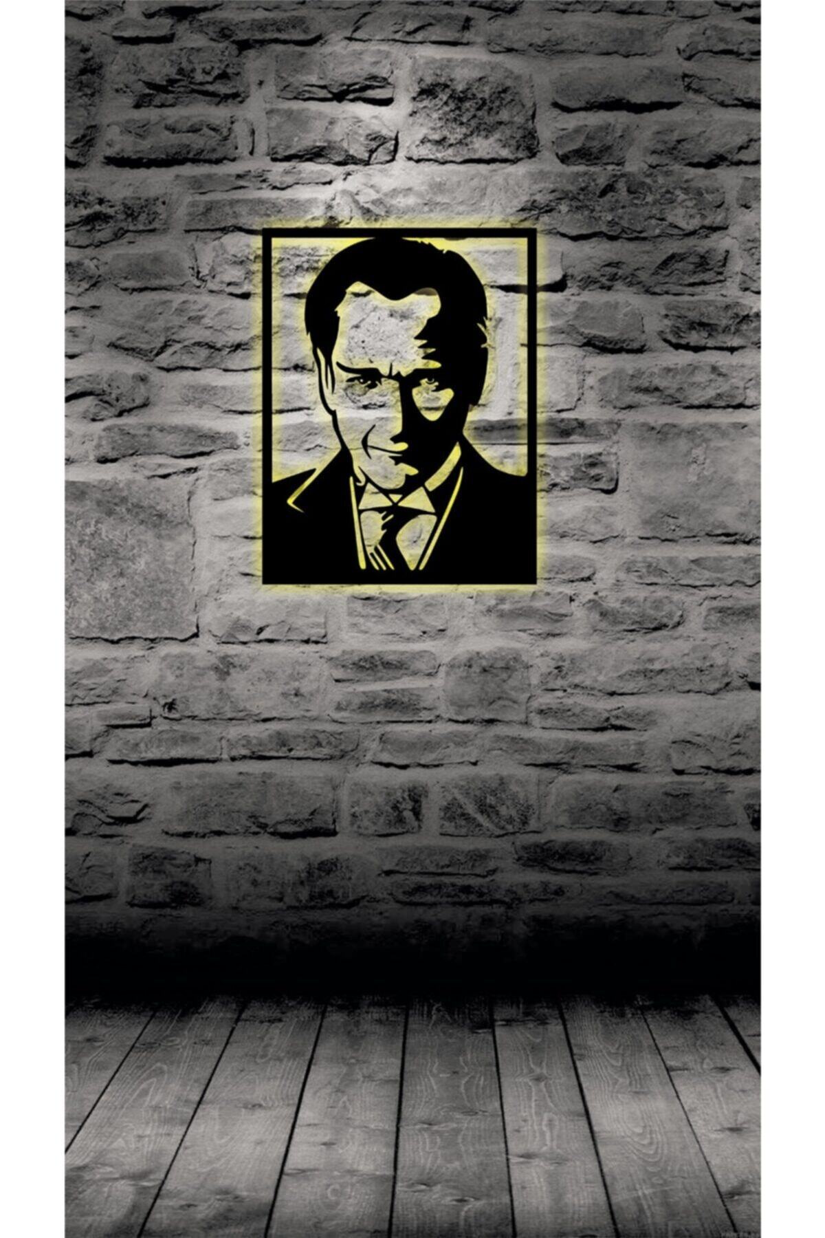 GiftStore Gfsdkr55 Mustafa Kemal Atatürk Peri Ledli Işıklı Dekoratif Duvar Süsü