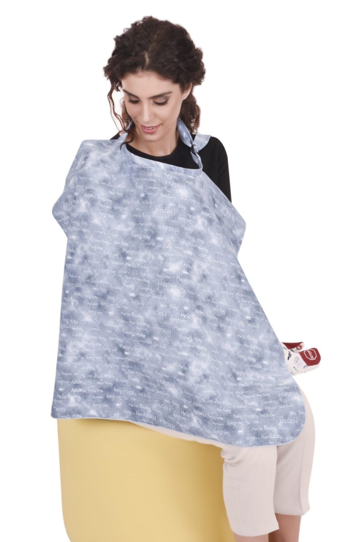 Sevi Bebe Tokalı Emzirme Örtüsü Art-6372 Kot
