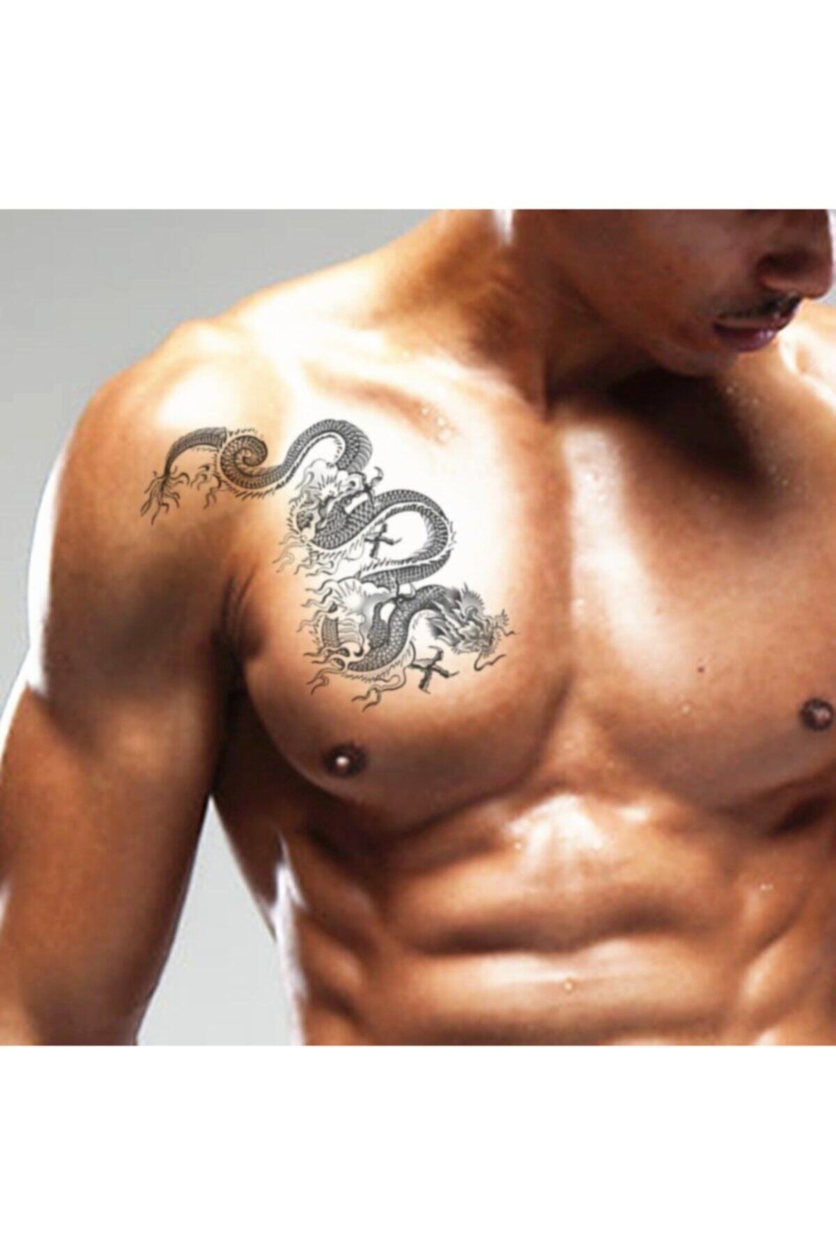 ci&or Ejderha Dragon Modeli Geçici Dövme Tattoo