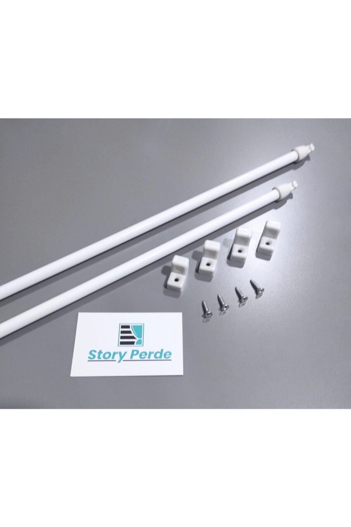 storyperde Story Perde Briz Çubuğu - Kapı Ve Pencere Perde Çubuğu 60 Cm - 70 Cm Aralığında Ayarlamalı