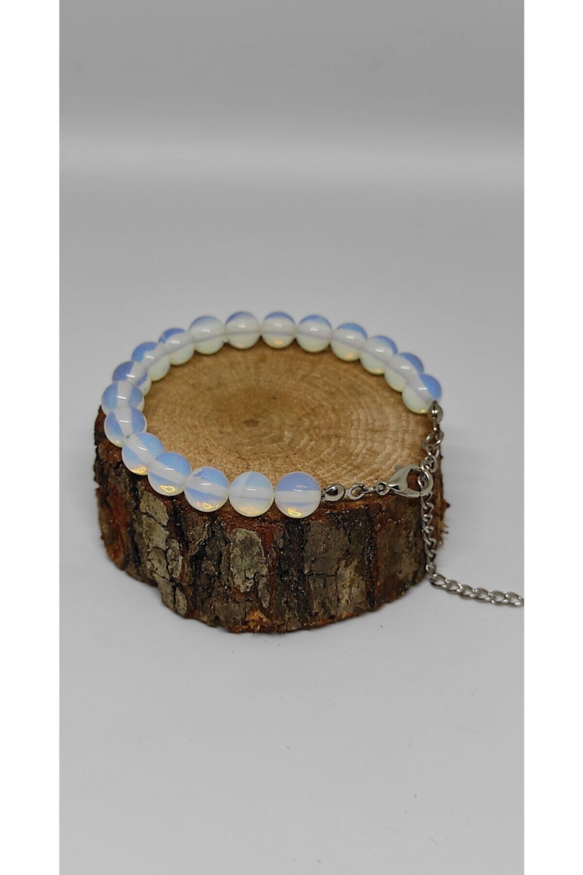 CASELN Doğal Taş Ay Taşı Bileklik - Duygu Dengeleyici Cesaret Taşı