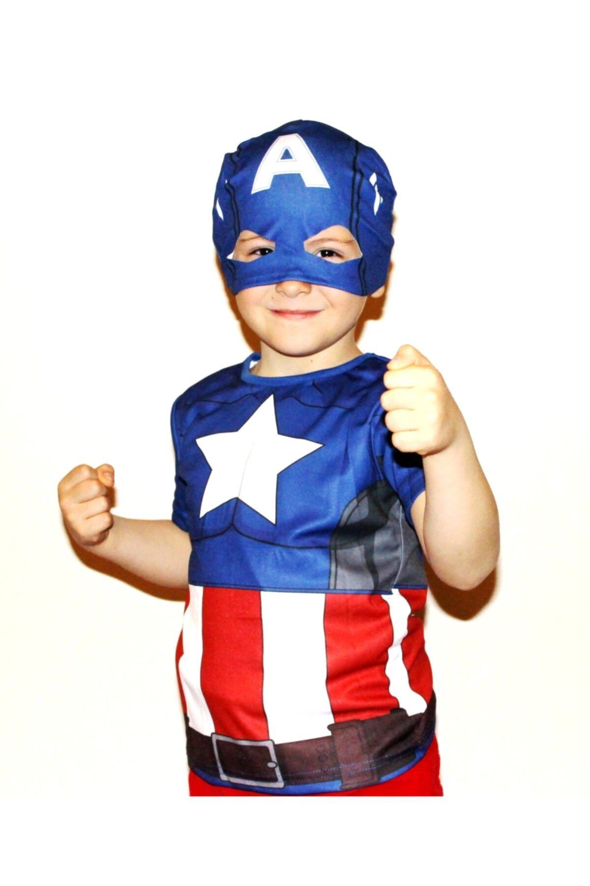 Captain Amerika Captain America Yazlık T-shirt 7-9 Yaş