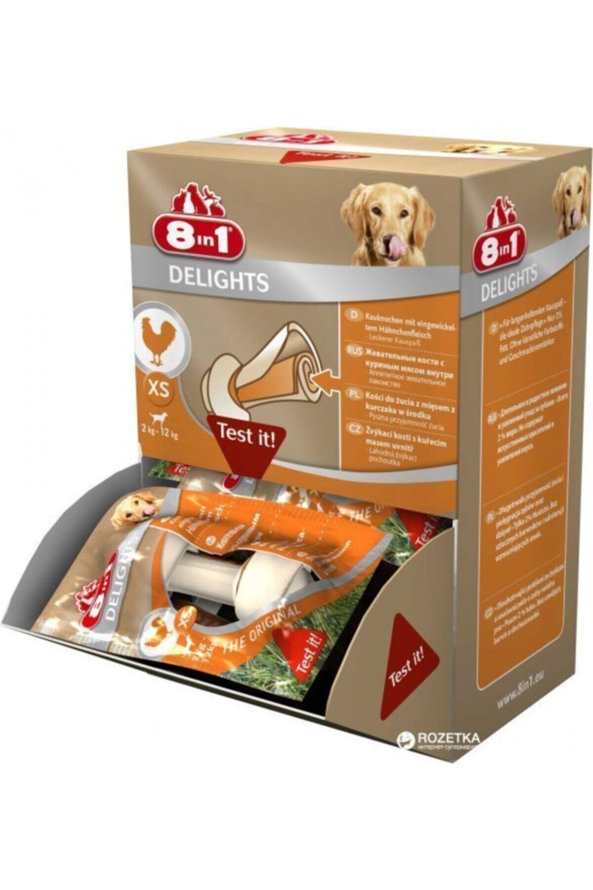 8in1 8 In 1 Delights Tavuklu Köpek Ödül Kemiği Xs 1 Adet