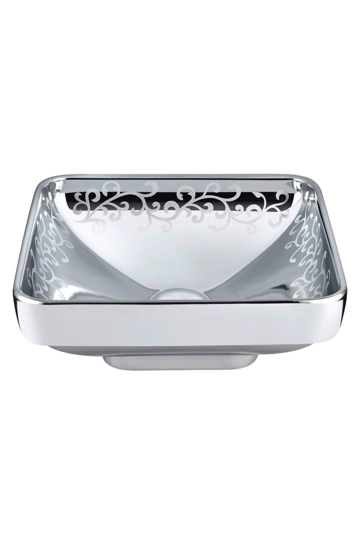 VitrA Water Jewels 40 Cm Kare Platin Desenli Çanak Lavabo / 4441b471-2100
