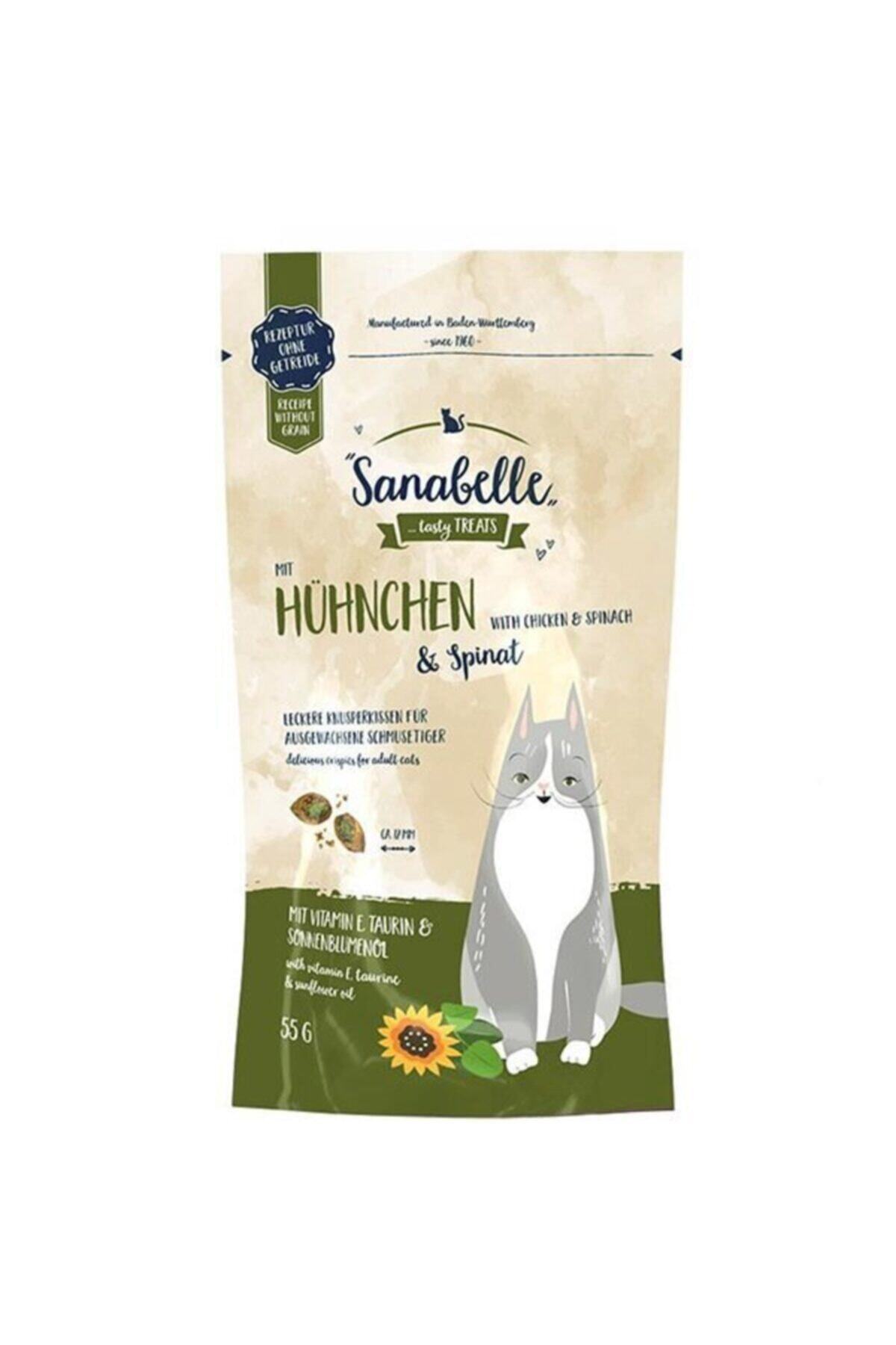 Sanabella Sanabelle Crispies Tavuk Ve Ispanaklı Kedi Ödül Maması 55 Gr