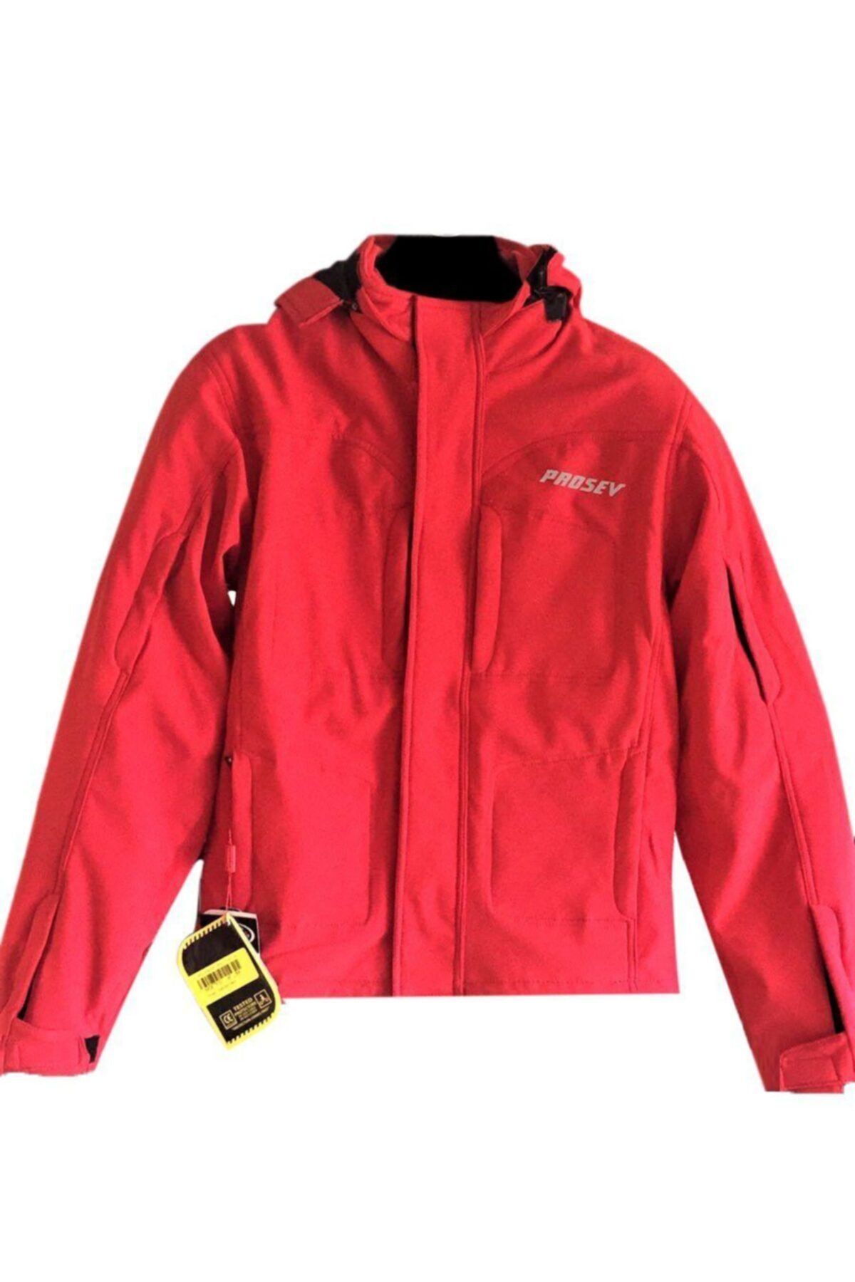 Prosev - Soft Shell Kumaş Çıkarılabilir Dirsek Omuz Ve Sırt Korumalı Motosiklet Mont