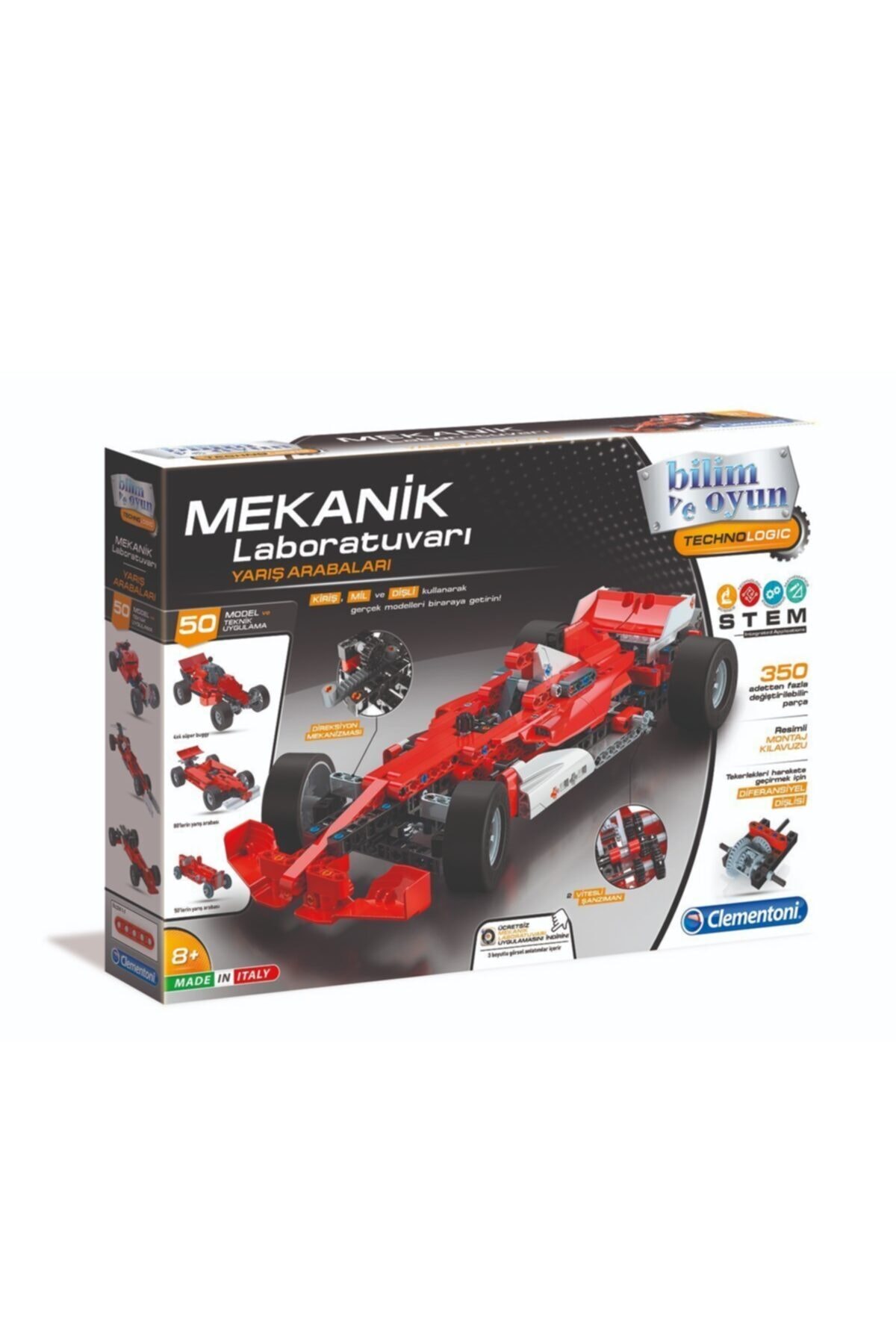 CLEMENTONI 64995 Mekanik Laboratuvarı - Yarış Arabaları / +8 Yaş