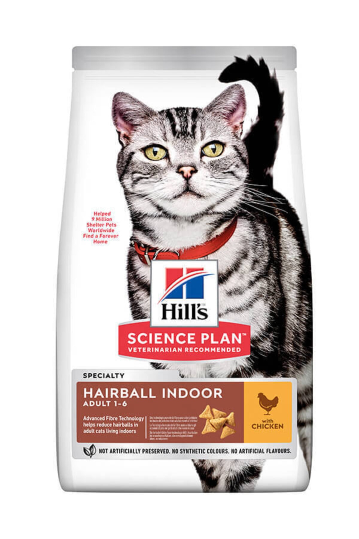 Hills Science Plan Hairball Indoor Tavuklu Yetişkin Kedi Maması 1,5 kg