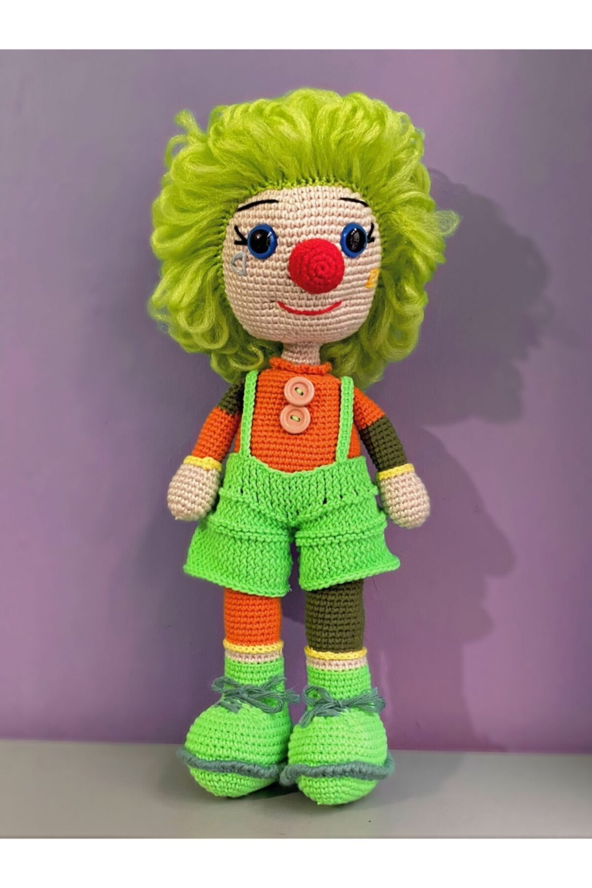 amigurumi Palyaço Örgü Bebek