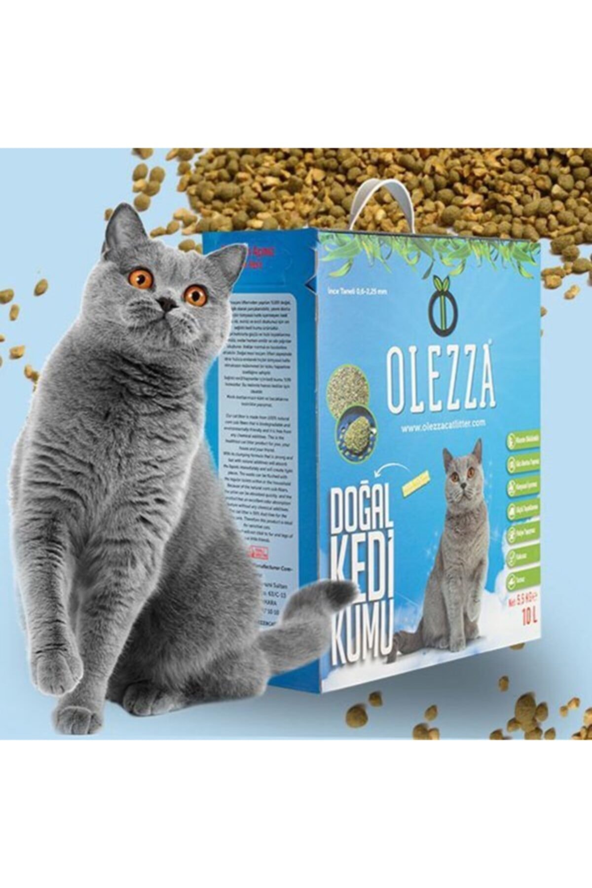Lepus Olezza Organik Mısır Koçanı Topaklanan Kedi Kumu 5.5 Kg 10 Lt