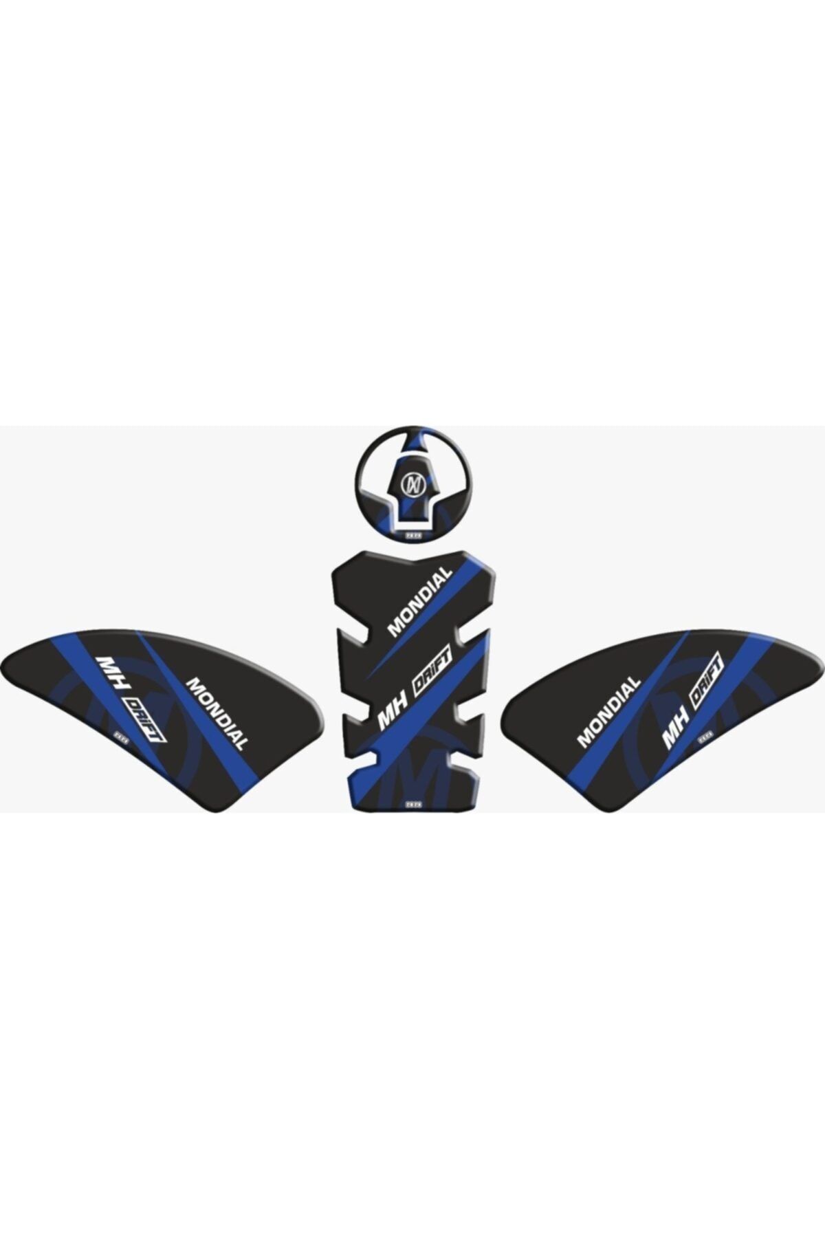 monero Mondial Drift 125 L Tank Pad Siyah Mavi