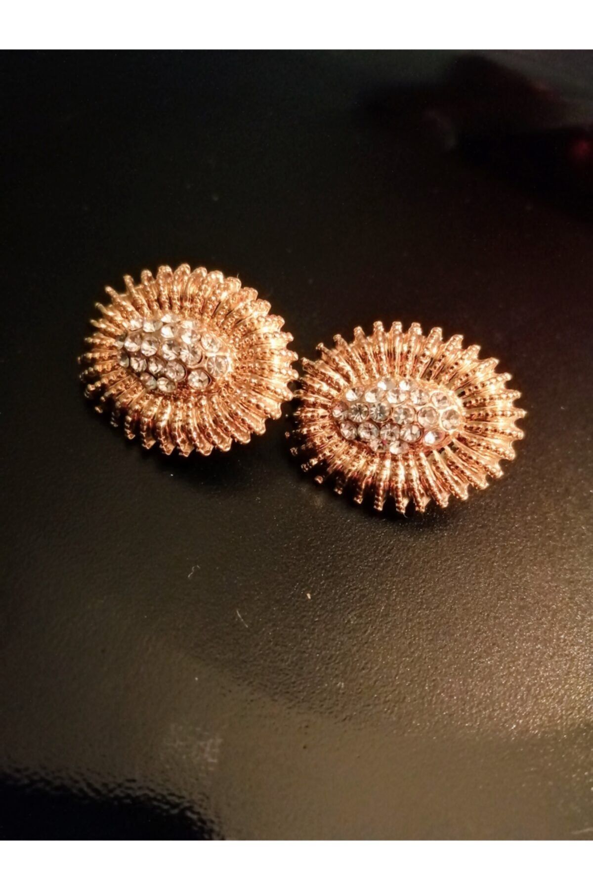 MODA Kadın Taşlı Gold Küpe