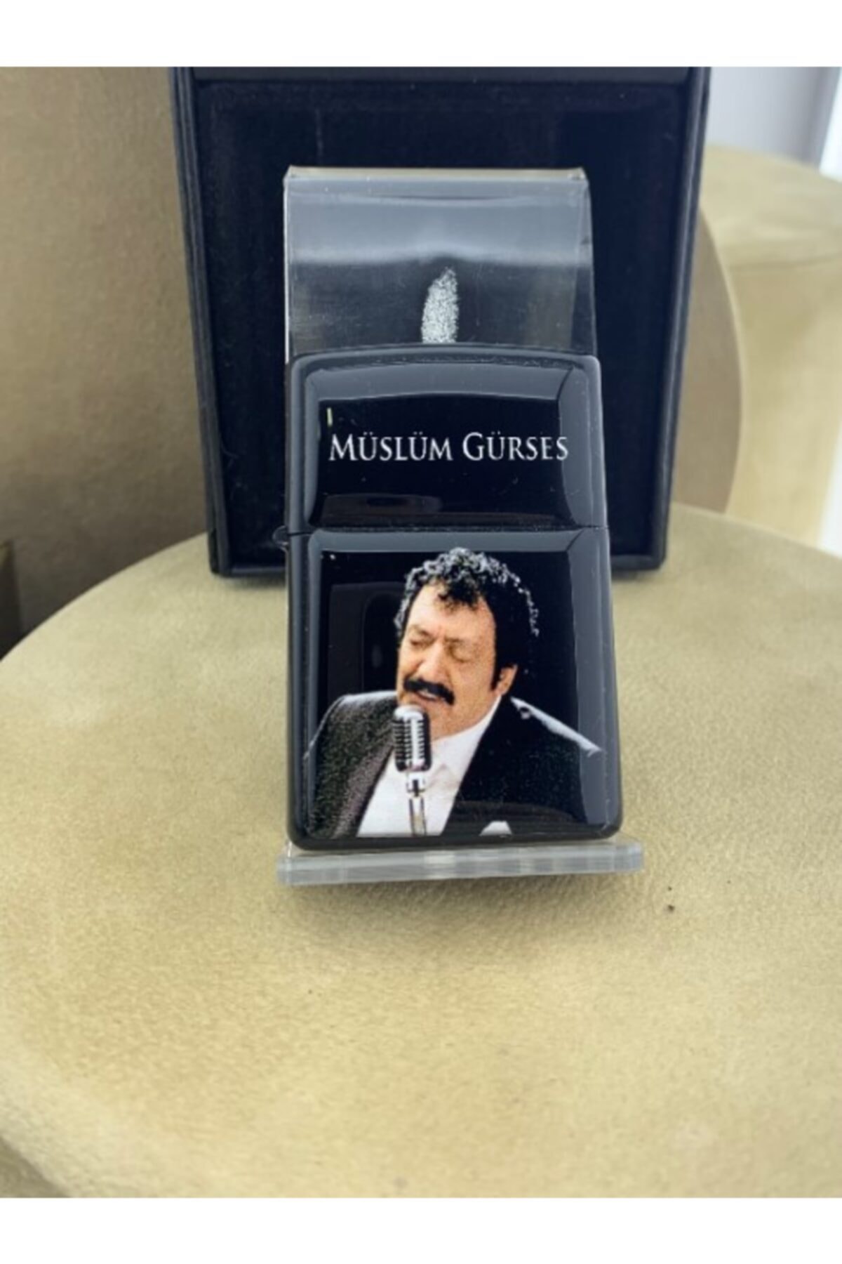 NikaŞ Müslüm Gürses Temalı Siyah Renk Benzinli Çakmak