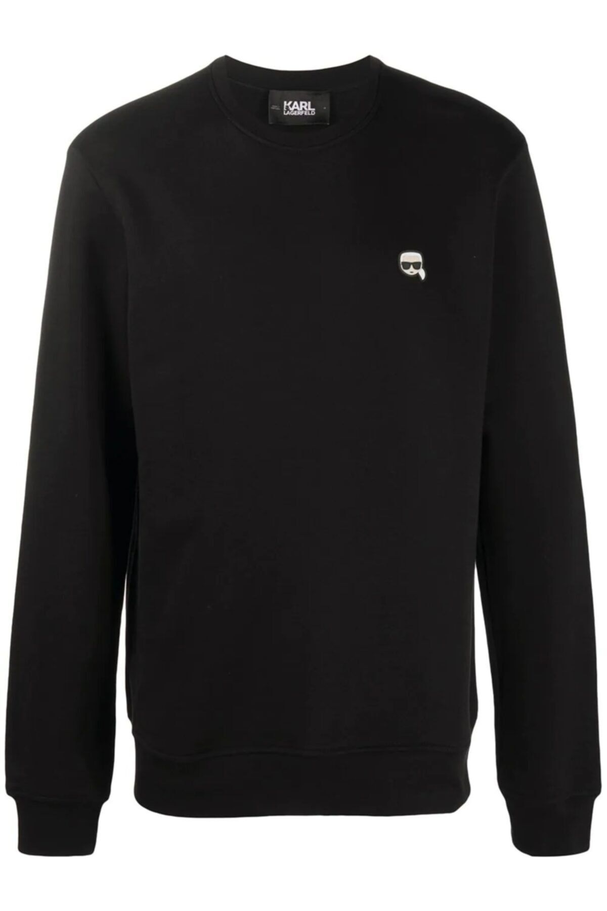 Karl Lagerfeld Ikonik Rubber Chest Baskı Siyah Sweatshirt