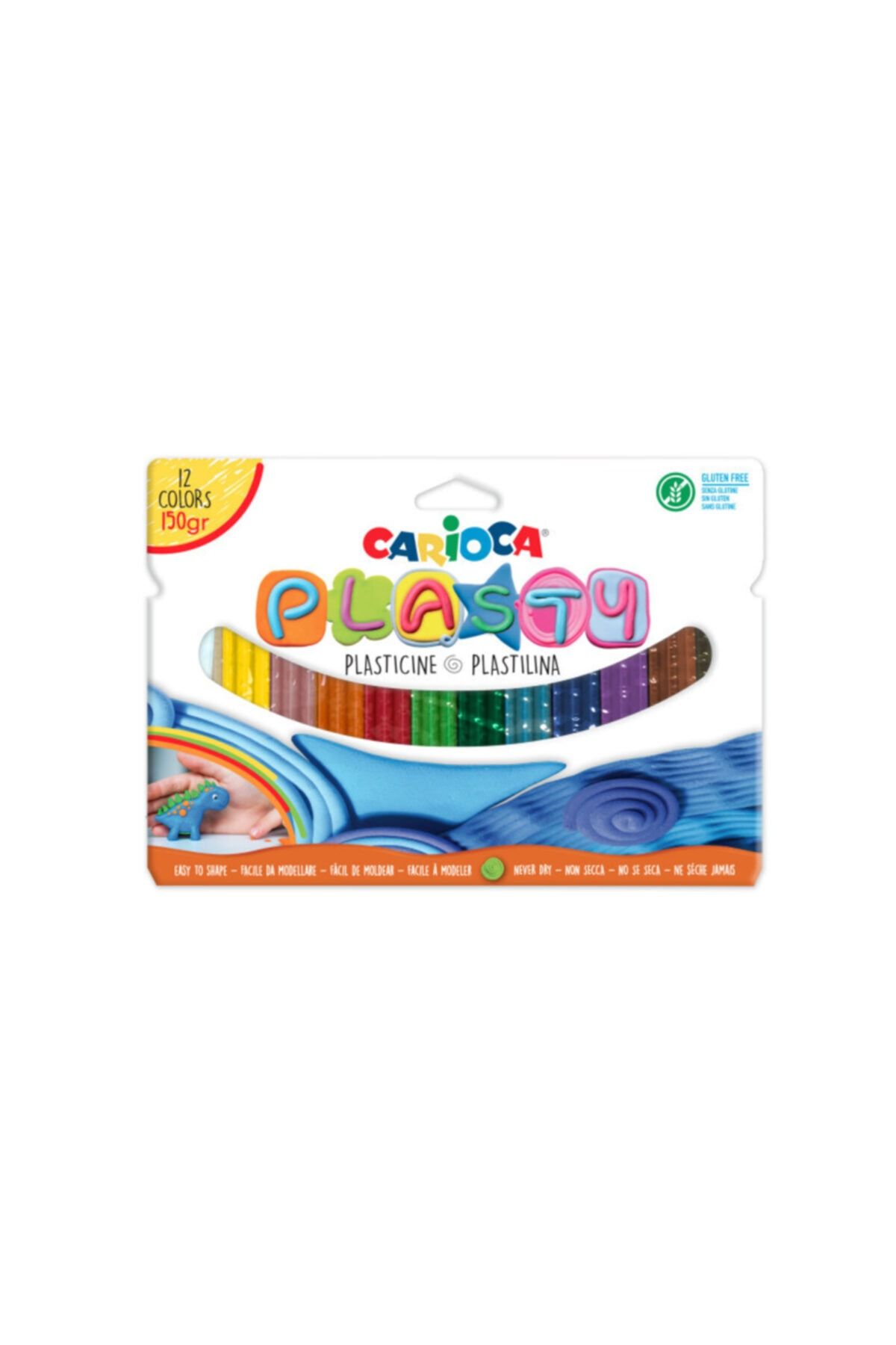 CARIOCA Plasty Kurumayan Oyun Hamuru 12 Renk 150 gr 42691