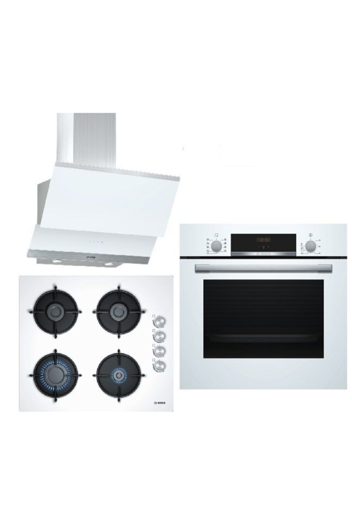 Bosch Ankastre Set48 (HBF534EW0T + POP6C2B11O + DWK065G20T)