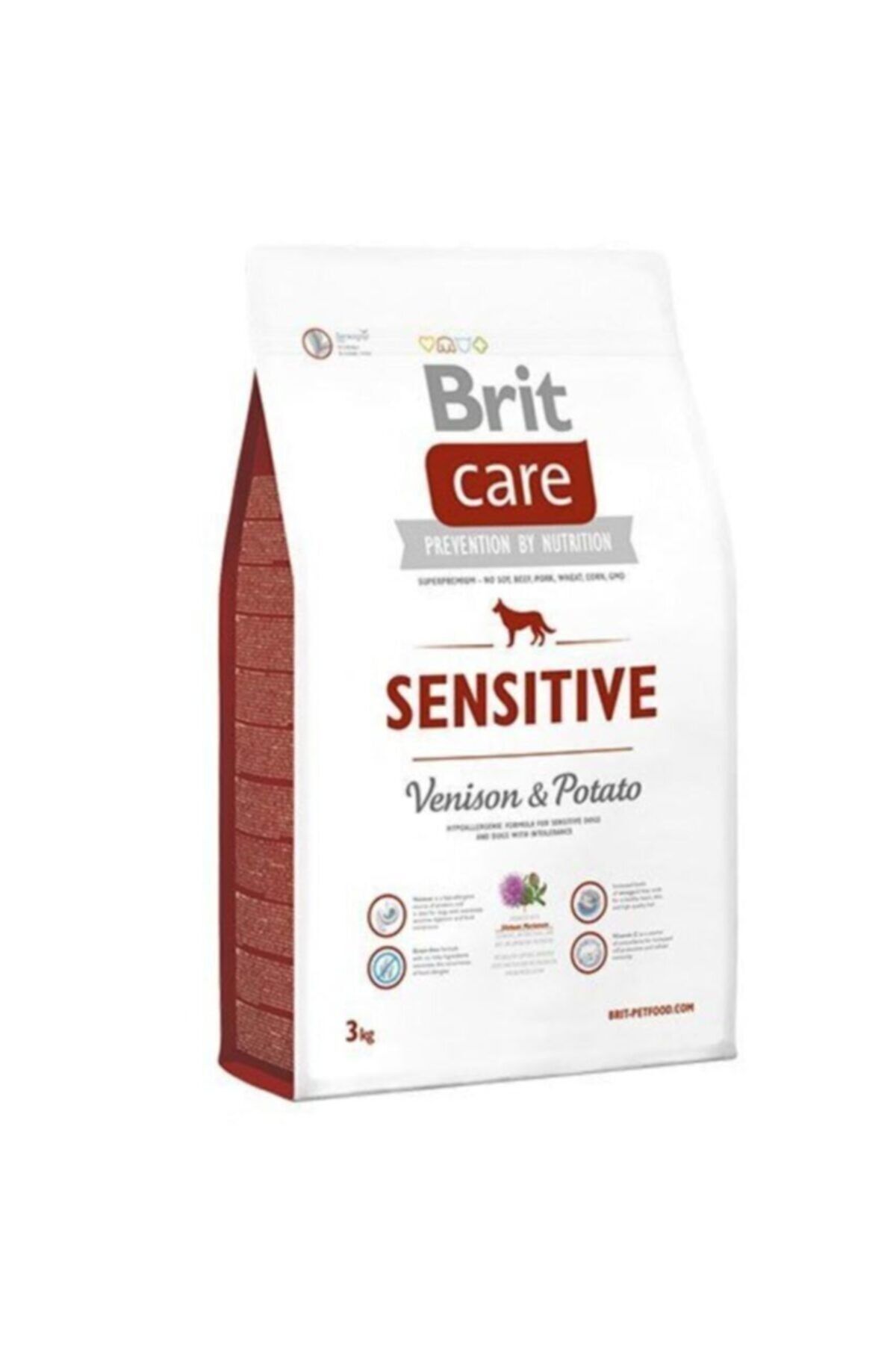 Brit Care Sensitive Tüm Irklar Için Tahılsız Geyik Eti Ve Patatesli Yetişkin Köpek Maması 3kg