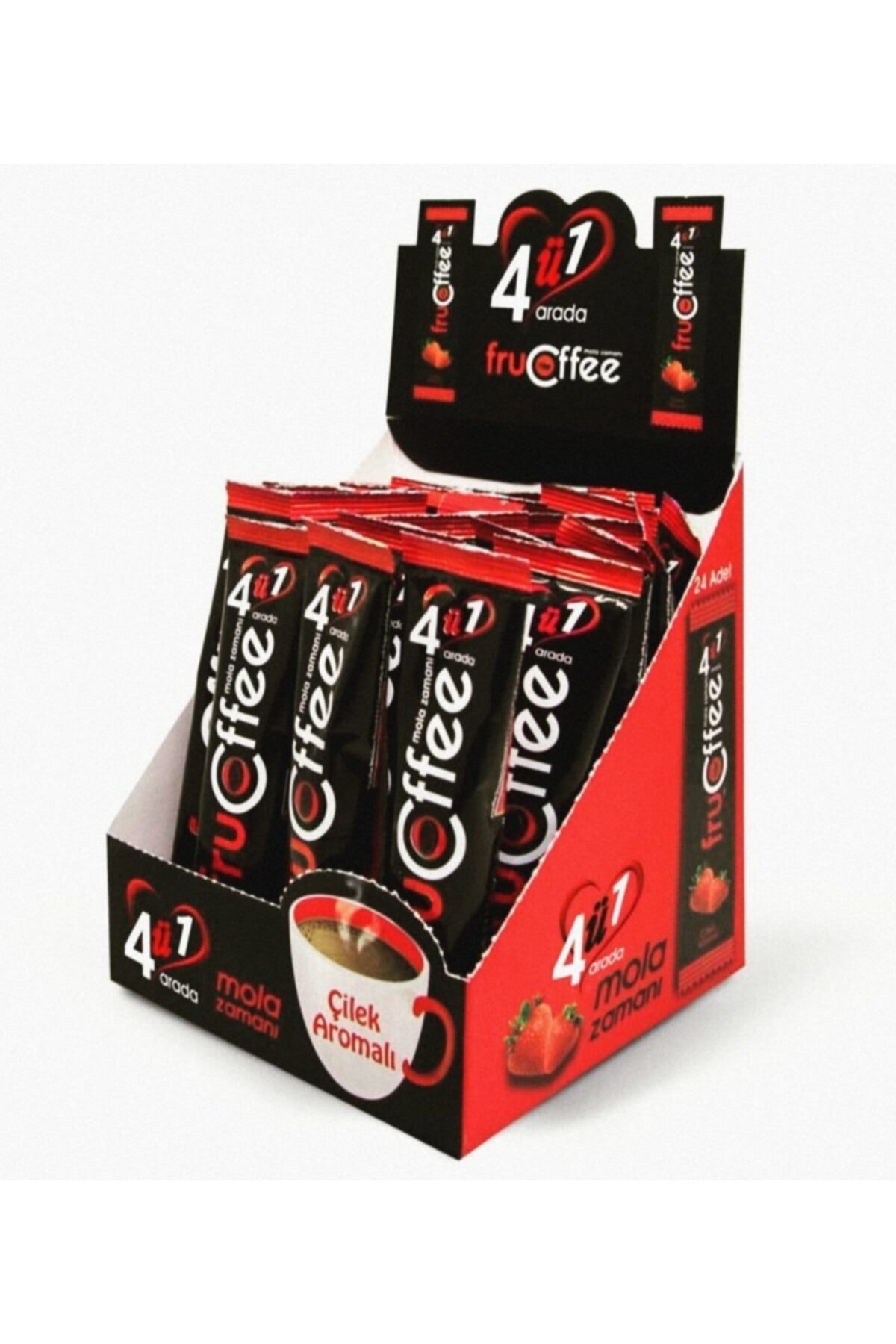 FRUCOFFEE 4 Ü 1 Arada Çilek Aromalı Meyveli Kahve