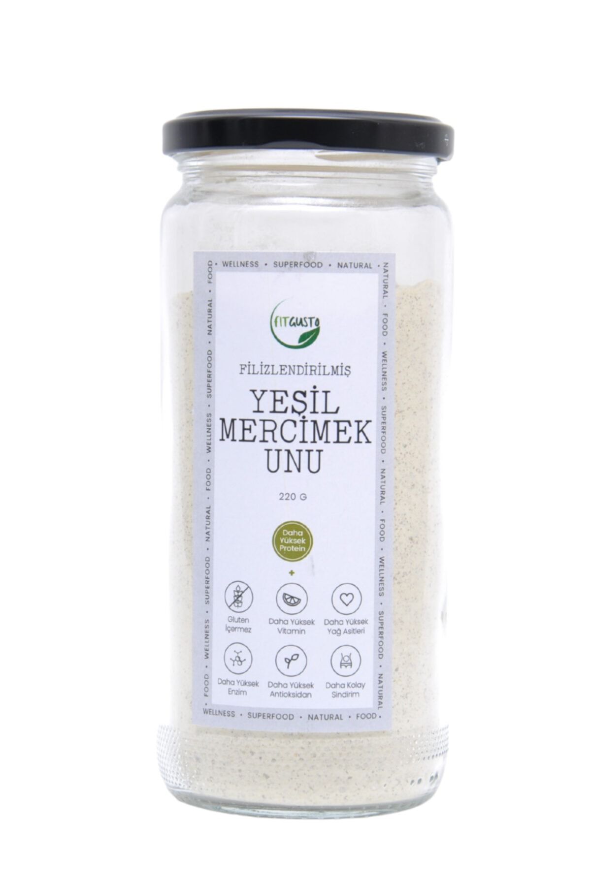 Fitgusto Filizlendirilmiş Yeşil Mercimek Unu 220 Gr
