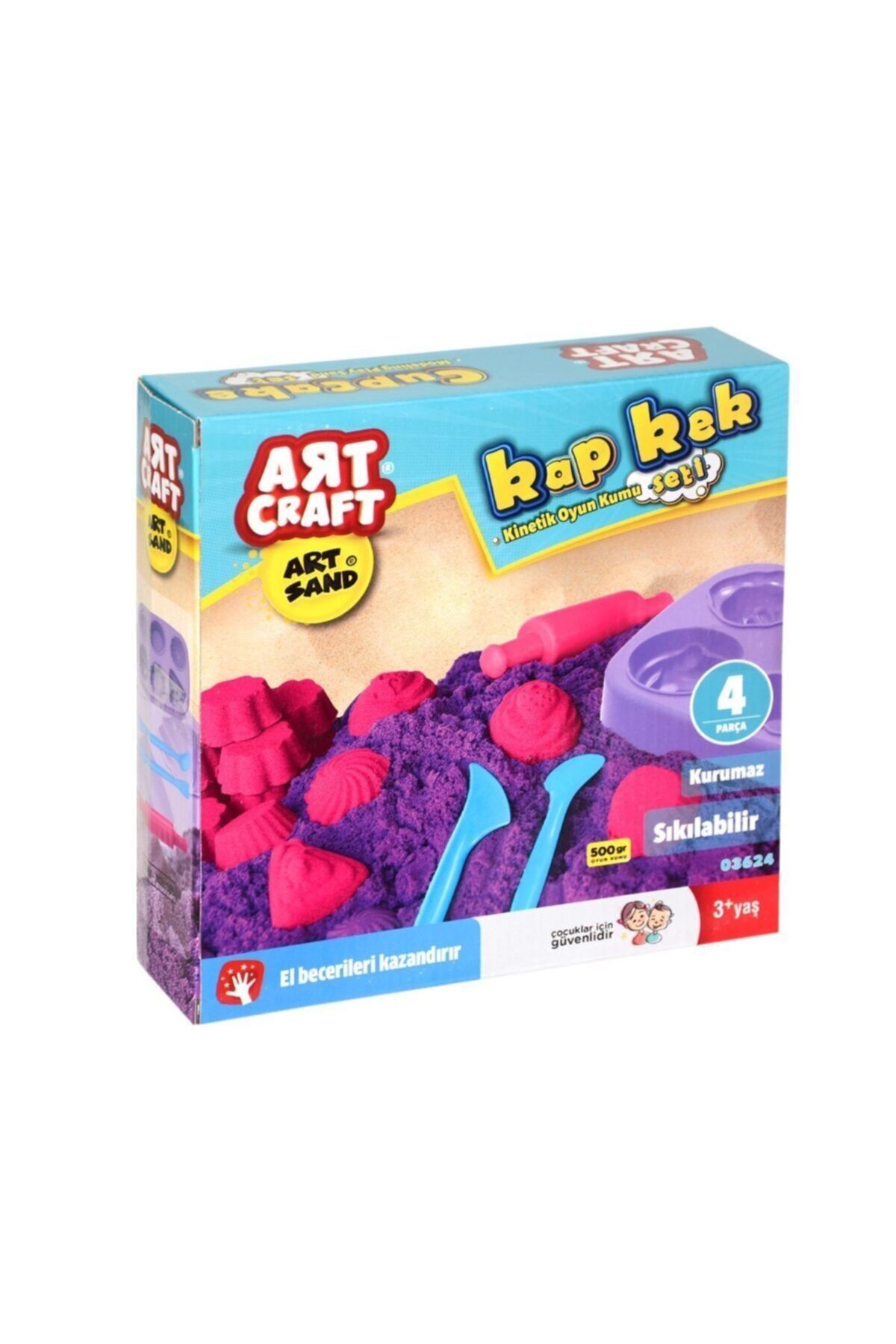 FEN TOYS 03624 Dede, Artsand Kap Kek - Cupcake Kum Seti / +3 Yaş