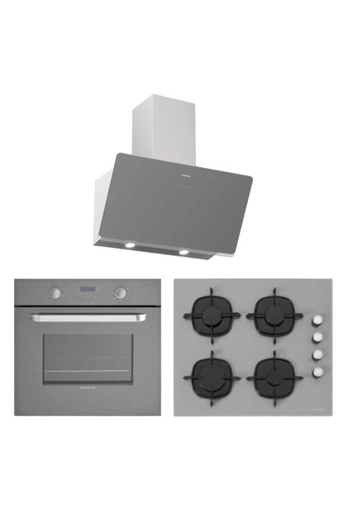 Silverline Gri Cam Ankastre Set Bo6181s02 - Cs5335s01 - 3457 Soho