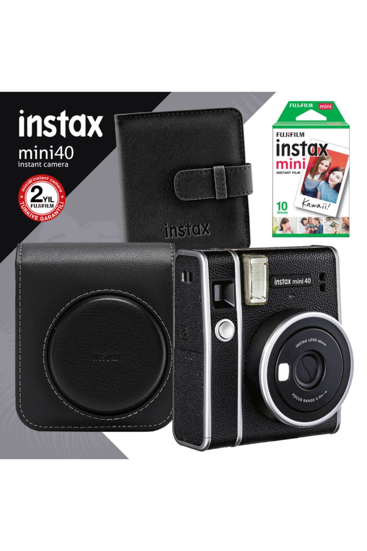 Fujifilm Instax Mini 40 Fotoğraf Makinası ve Hediye Seti 2