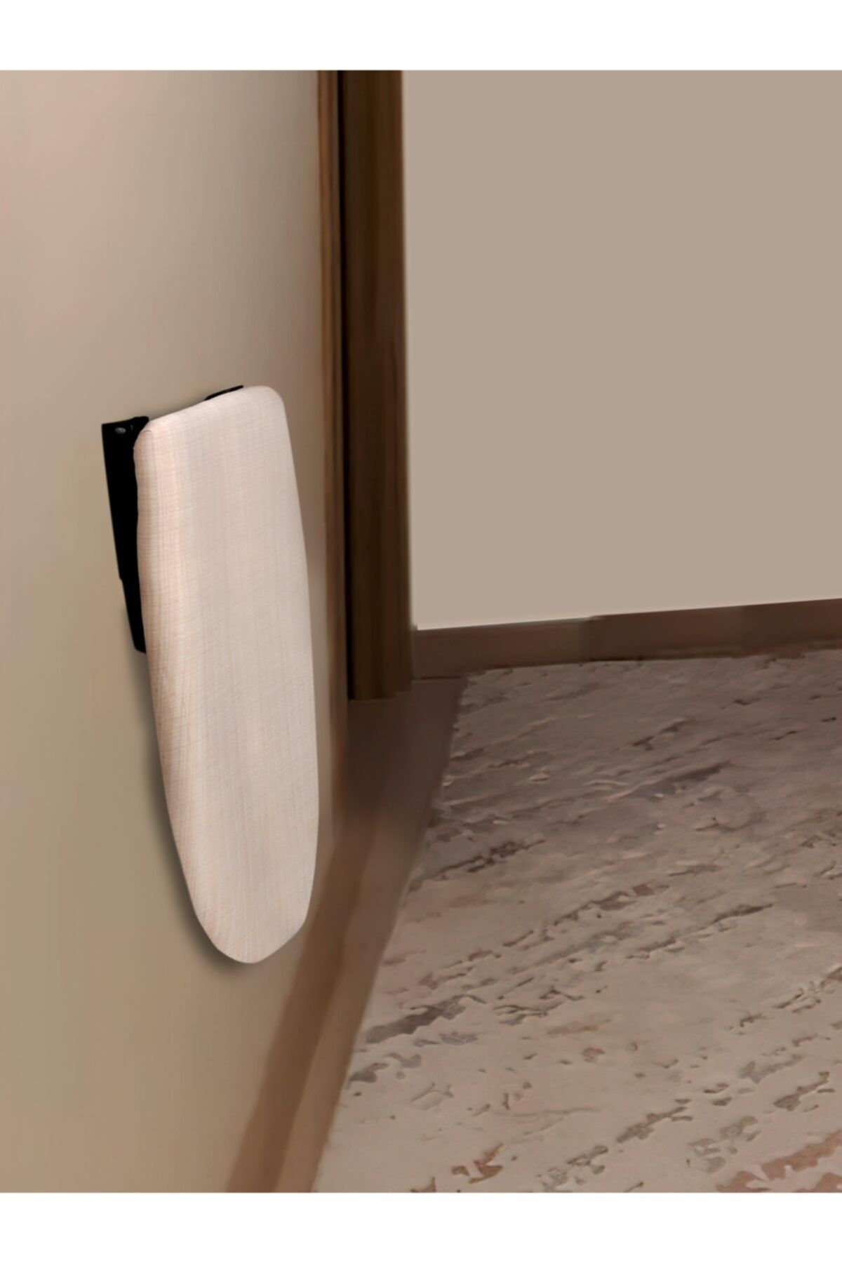 KAMPASİST Duvara Monte Pratik Katlanır Ütü Masası Dikey Açılır 32x90 Cm Bej