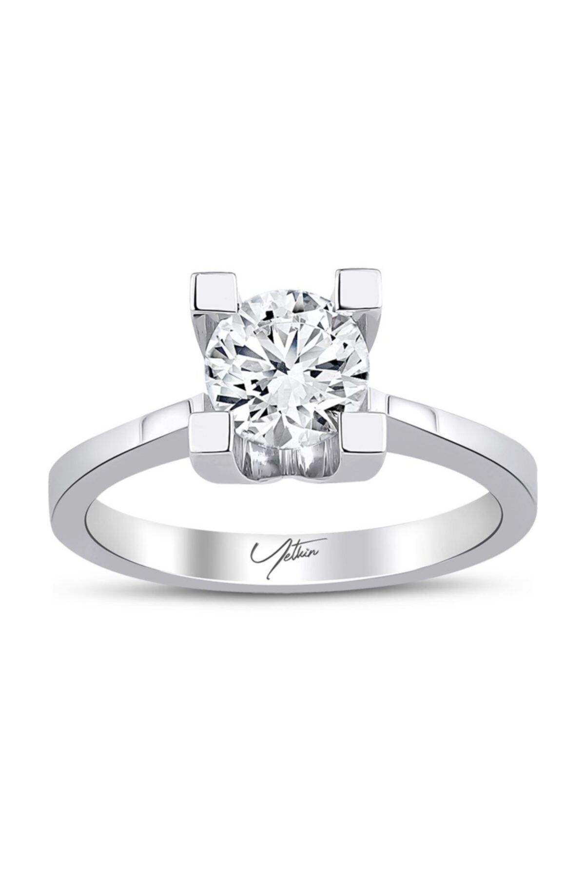 Yetkin Diamond 1.00 Karat D Sı2 Hrd Sertifikalı Pırlanta Tektaş Yüzük